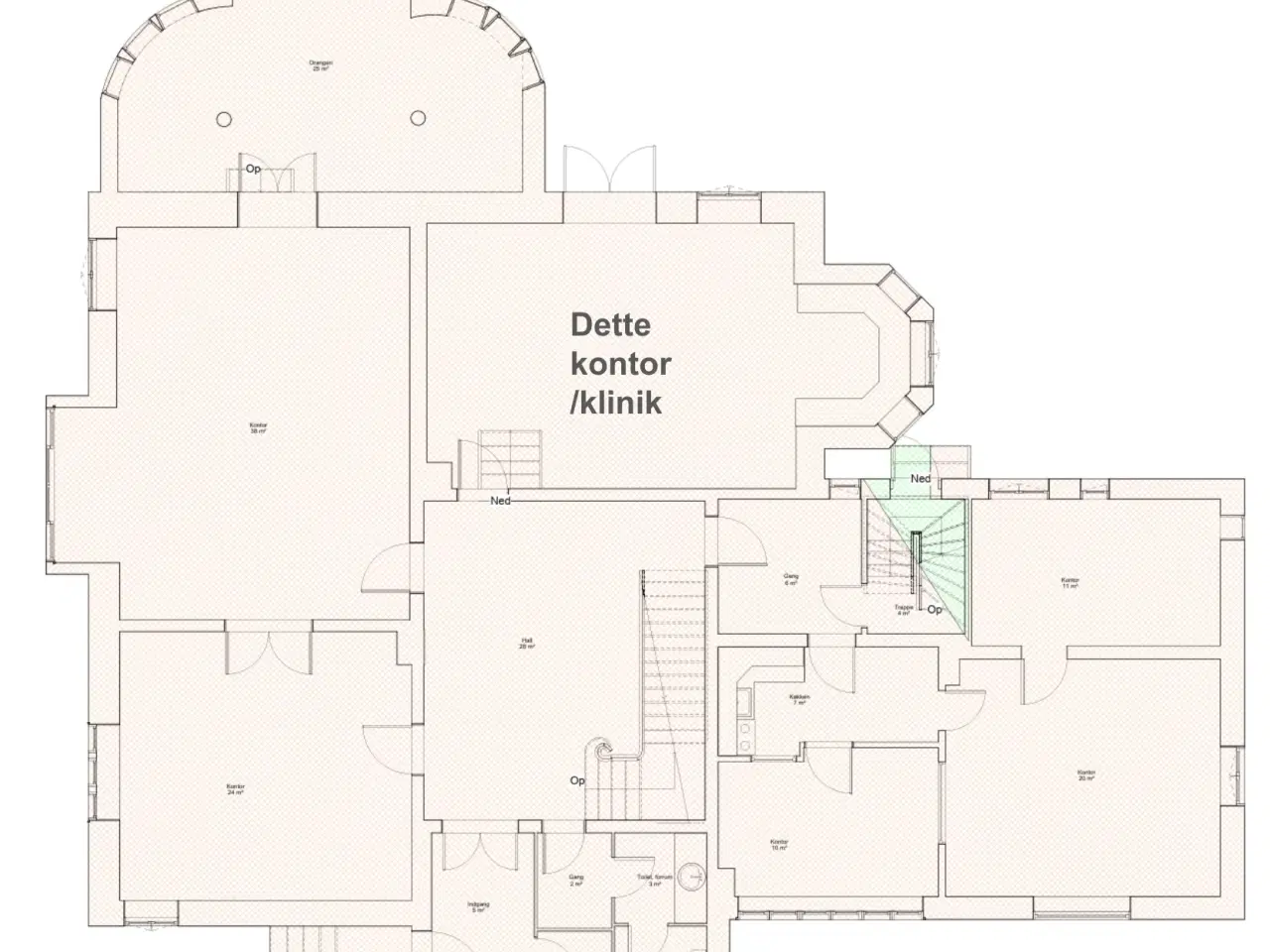 Billede 7 - Stilfuldt og repræsentativt kontor/klinik i herskabelig og sjælfuld erhvervsvilla