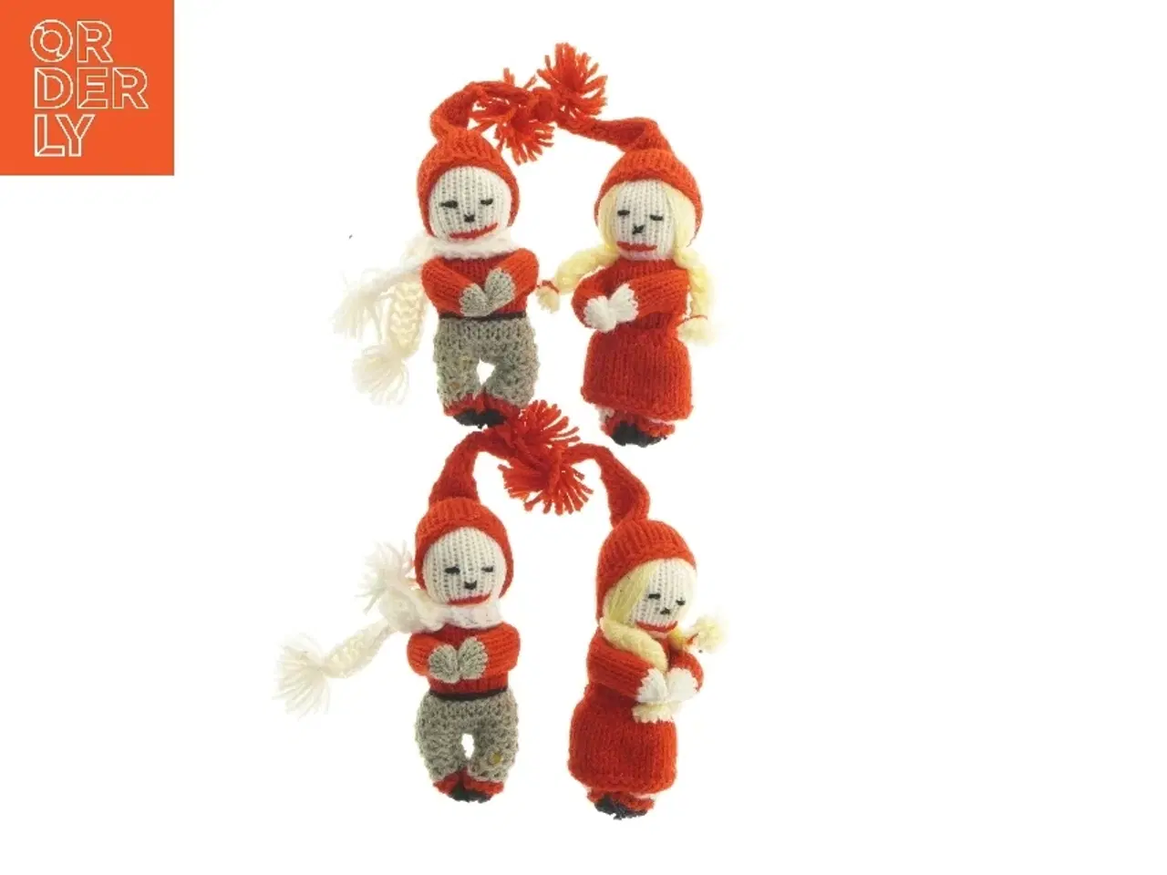 Billede 1 - Strikkede nissefigurer, 4 styk (str. 4 styk, 15 cm)