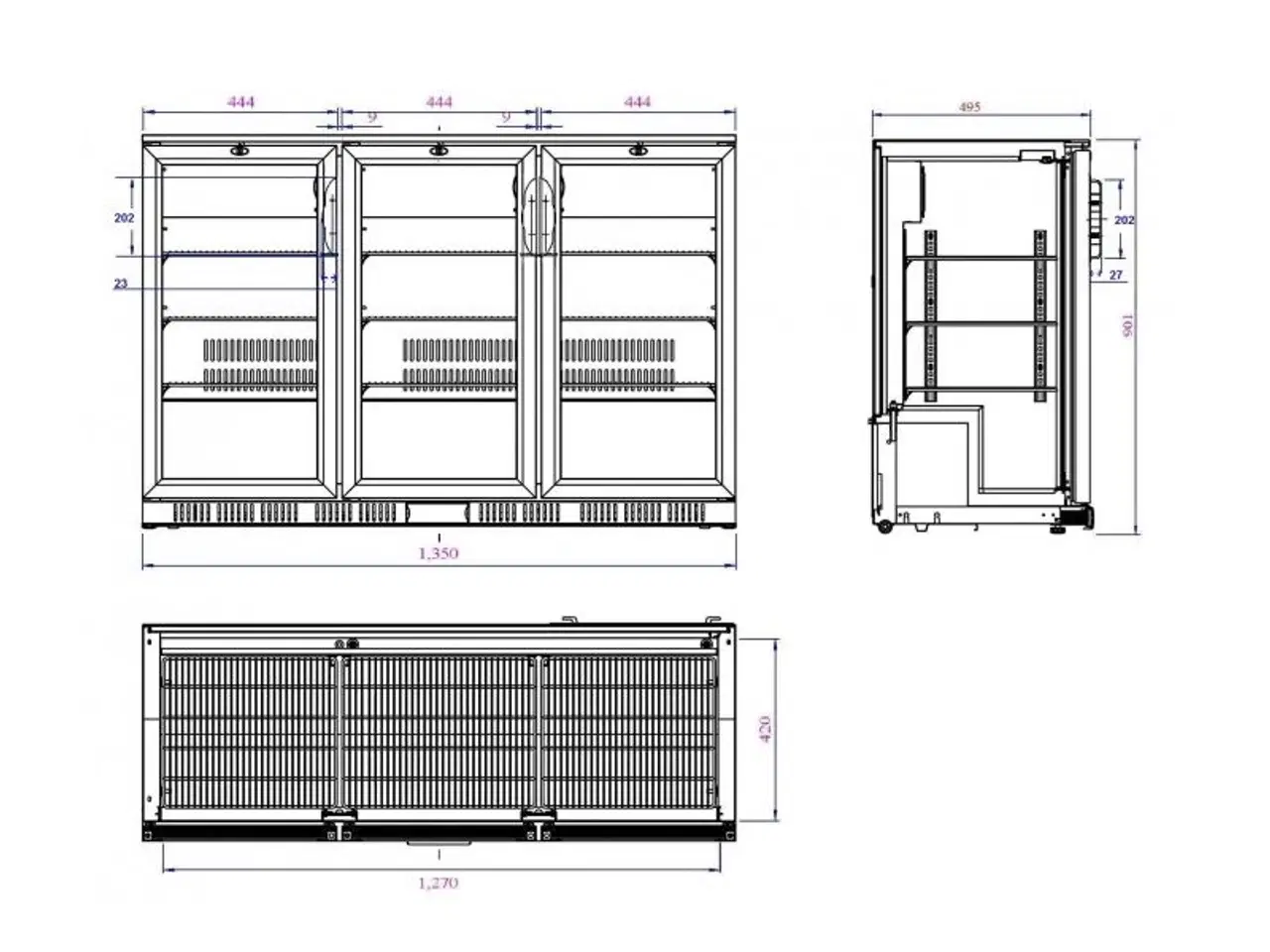 Billede 2 - Combisteel backbar – flaskekøleskab – 330 liter