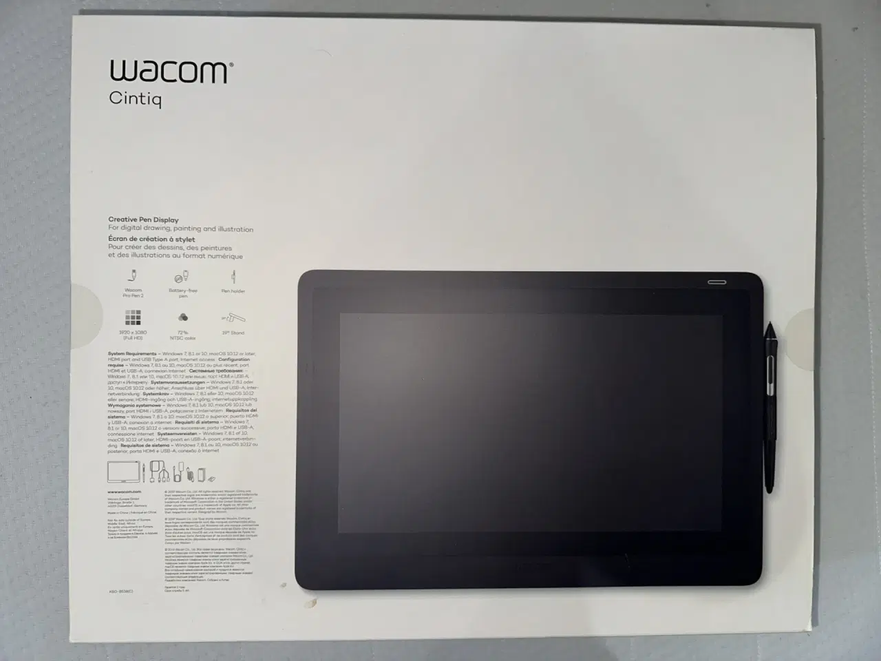 Billede 2 - Wacom Cintiq 16 (DTK1660K0B) - ny/uåbnet