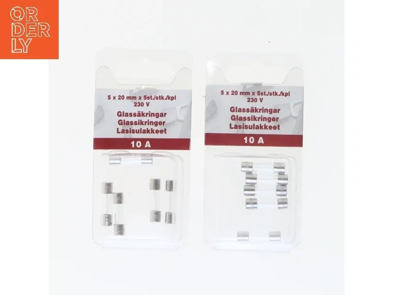 Billede 1 - Glasrørssikringer 10A 5x20 mm fra Biltema (str. 20 mm)