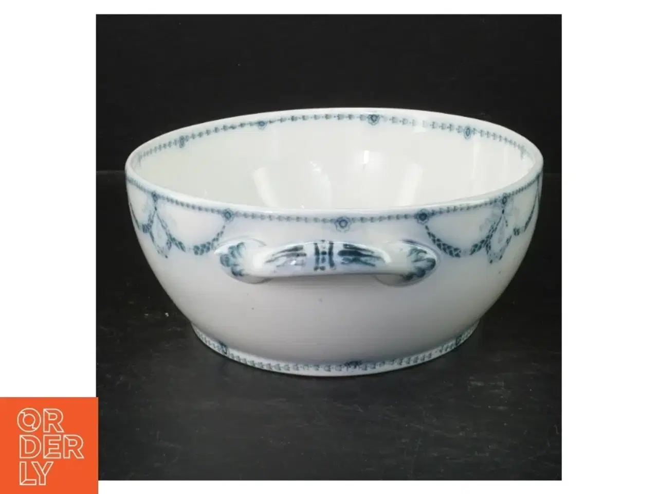 Billede 2 - Porcelænsfad og skål med blåt mønster fra Hannibal (str. 30 cm)