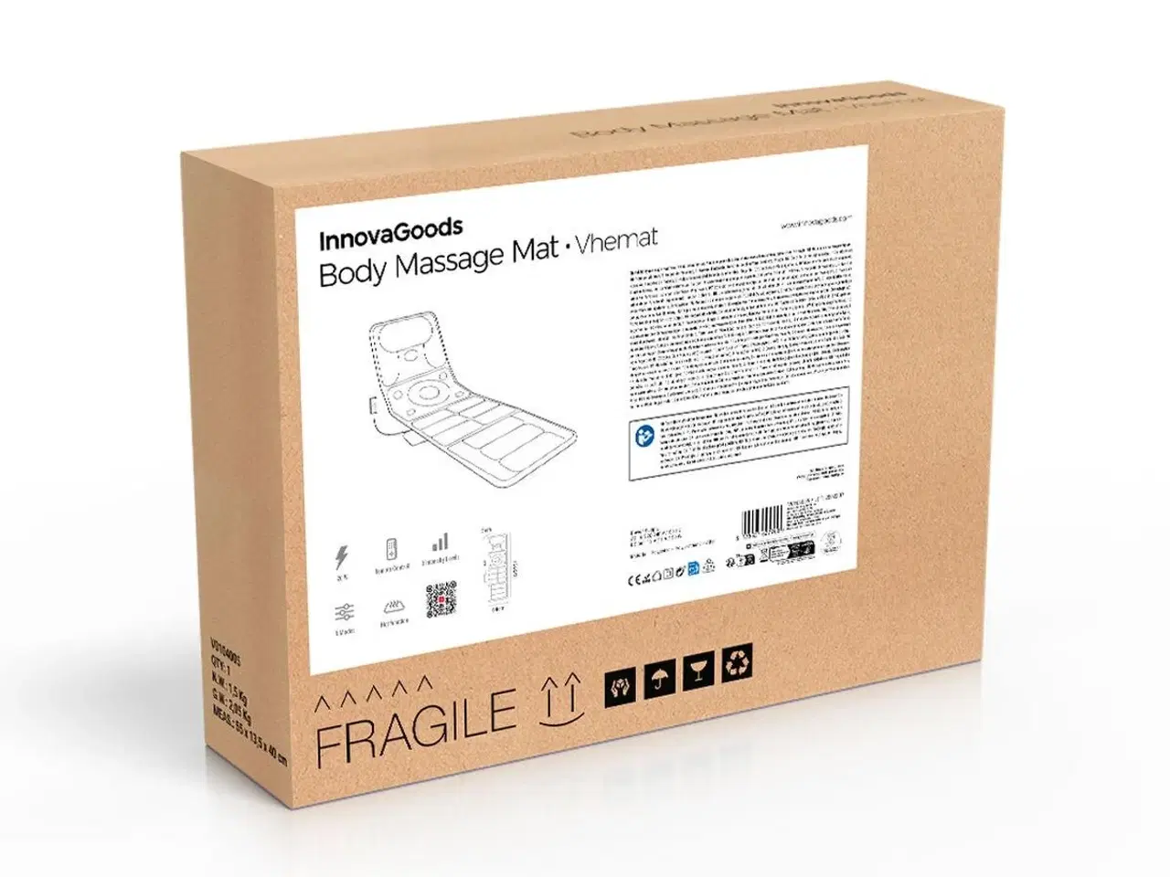 Billede 2 - Massagemåtte med vibration Vhemat - sort