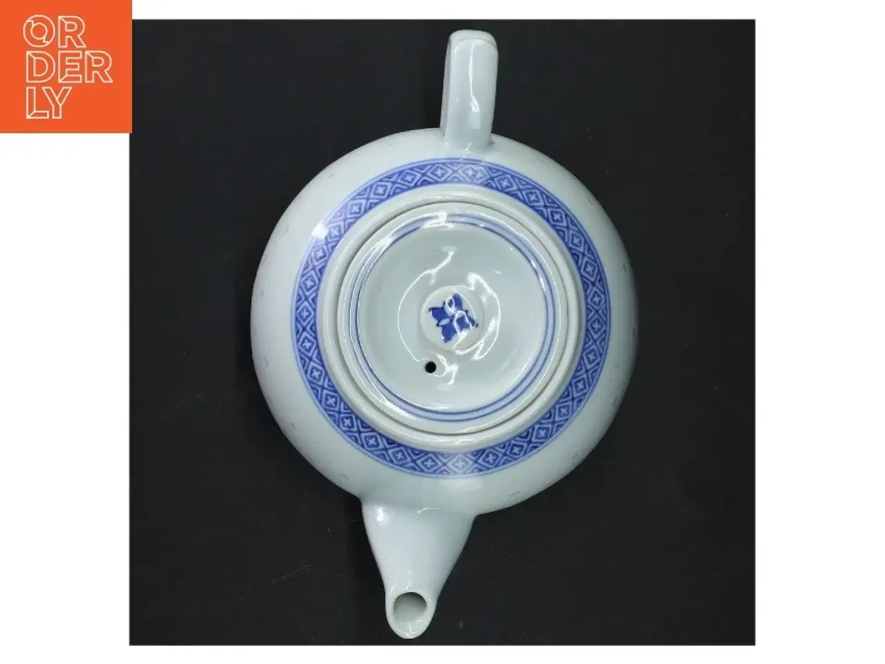 Billede 4 - Porcelænsteapot med blåt mønster (str. Ø 14 cm)