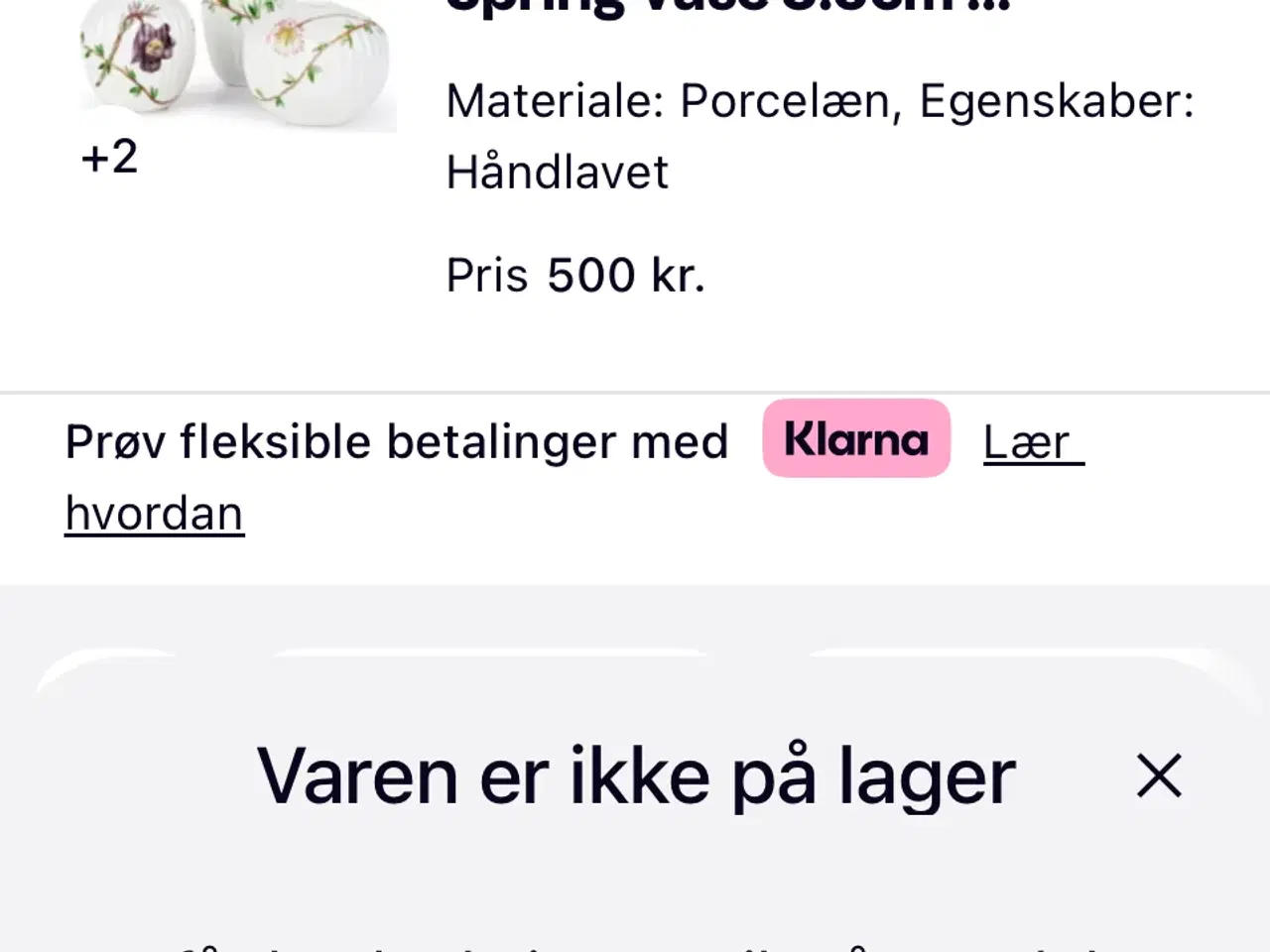 Billede 6 - 3 hvide kahlervaser med blomster navn Spring