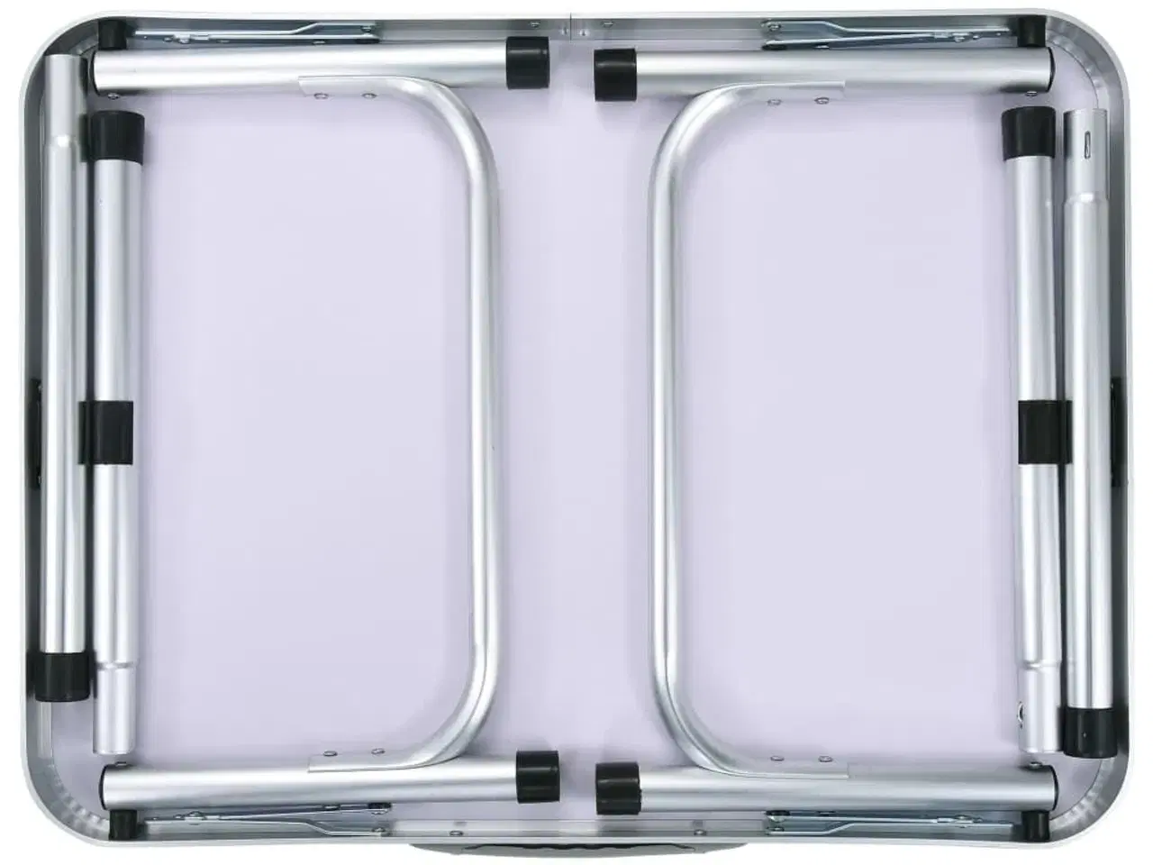 Billede 5 - Foldbart campingbord 60x45 cm aluminium hvid