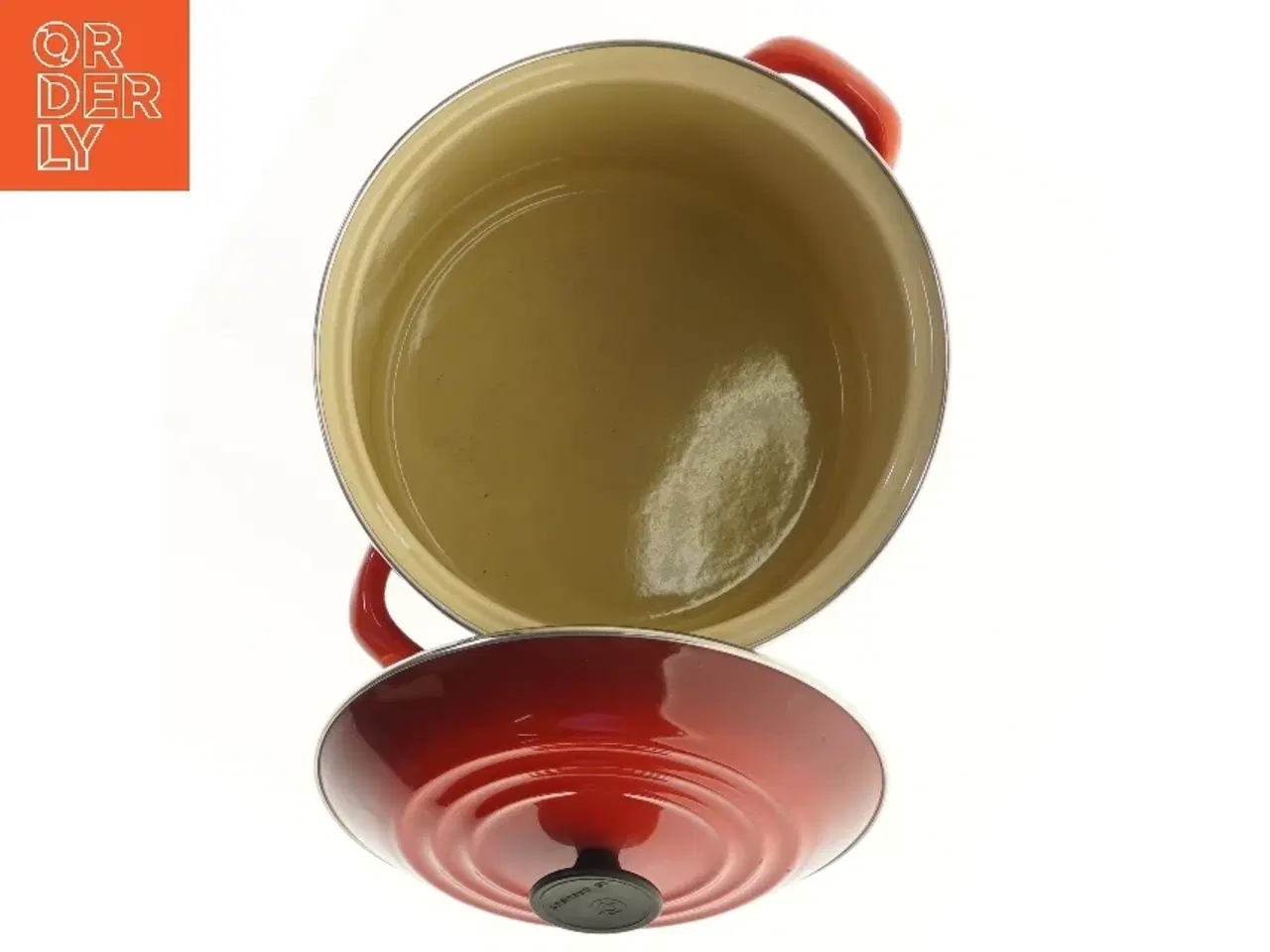 Billede 4 - Rød gryde med låg fra Le Creuset (str. Ø 22x20 cm)