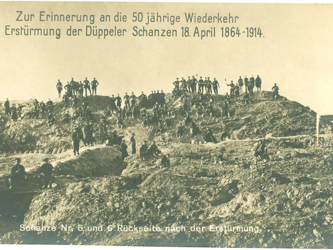 Billede 1 - Krigen 1864. Skanse V og VI efter stormen 18 april