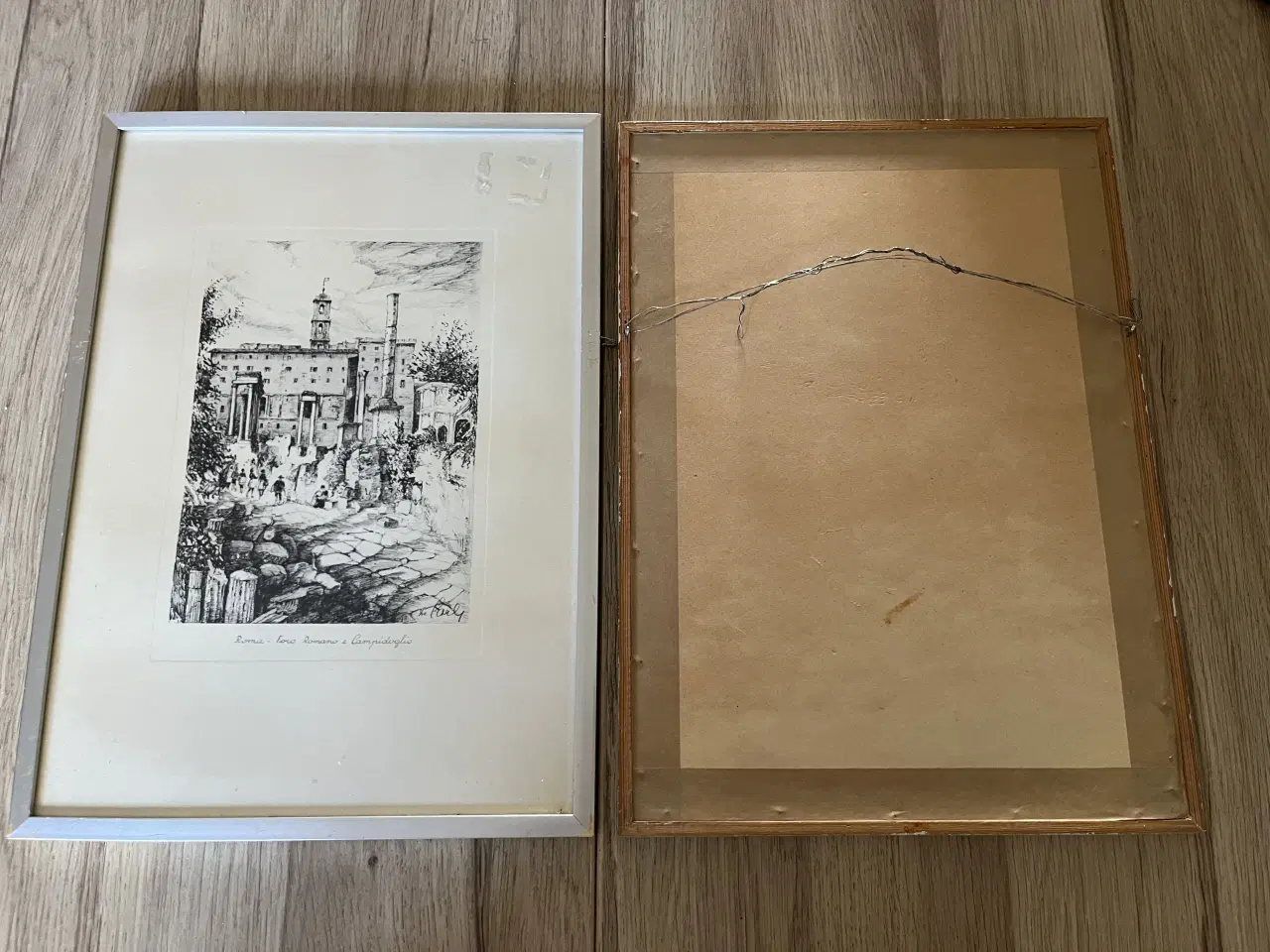 Billede 1 - 2 litografier af Rom