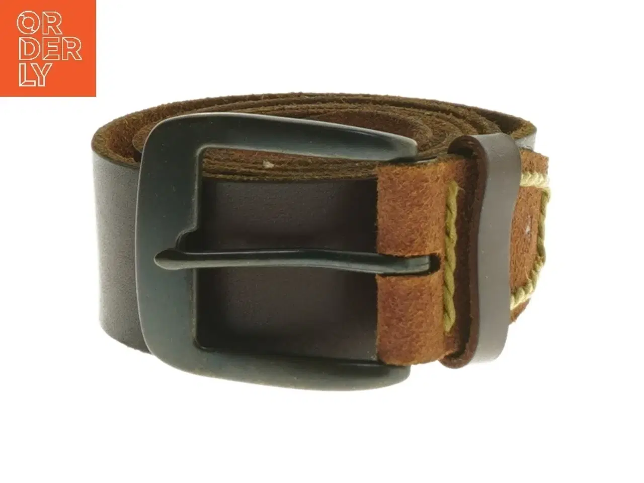 Billede 1 - Brun læderbælte (str. 115 cm)