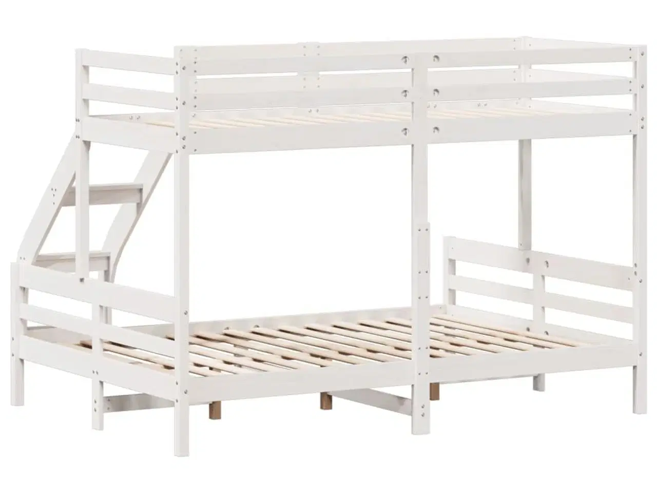 Billede 6 - Køjeseng 90x200/140x200 cm massivt fyrretræ hvid