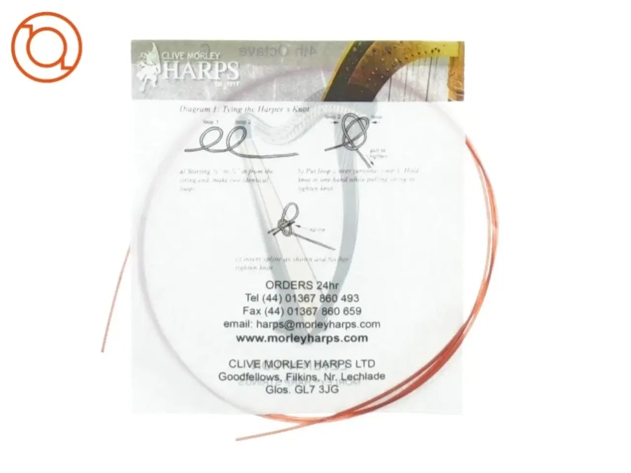Billede 2 - Harpe streng fra Morley (str. 14 x 14 cm)
