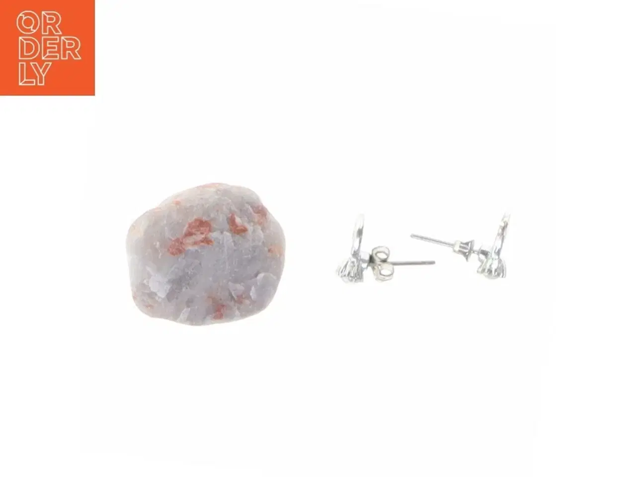 Billede 1 - Krystal og øreringe (str. Ørering en x 0,5 cm steen 2,2 cm)