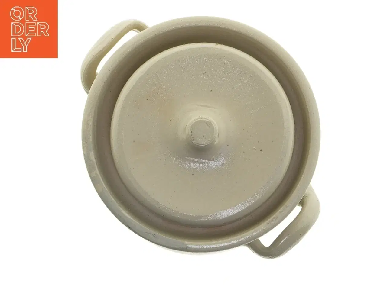 Billede 5 - Keramisk krukke med låg og håndtag (str. 30 cm)