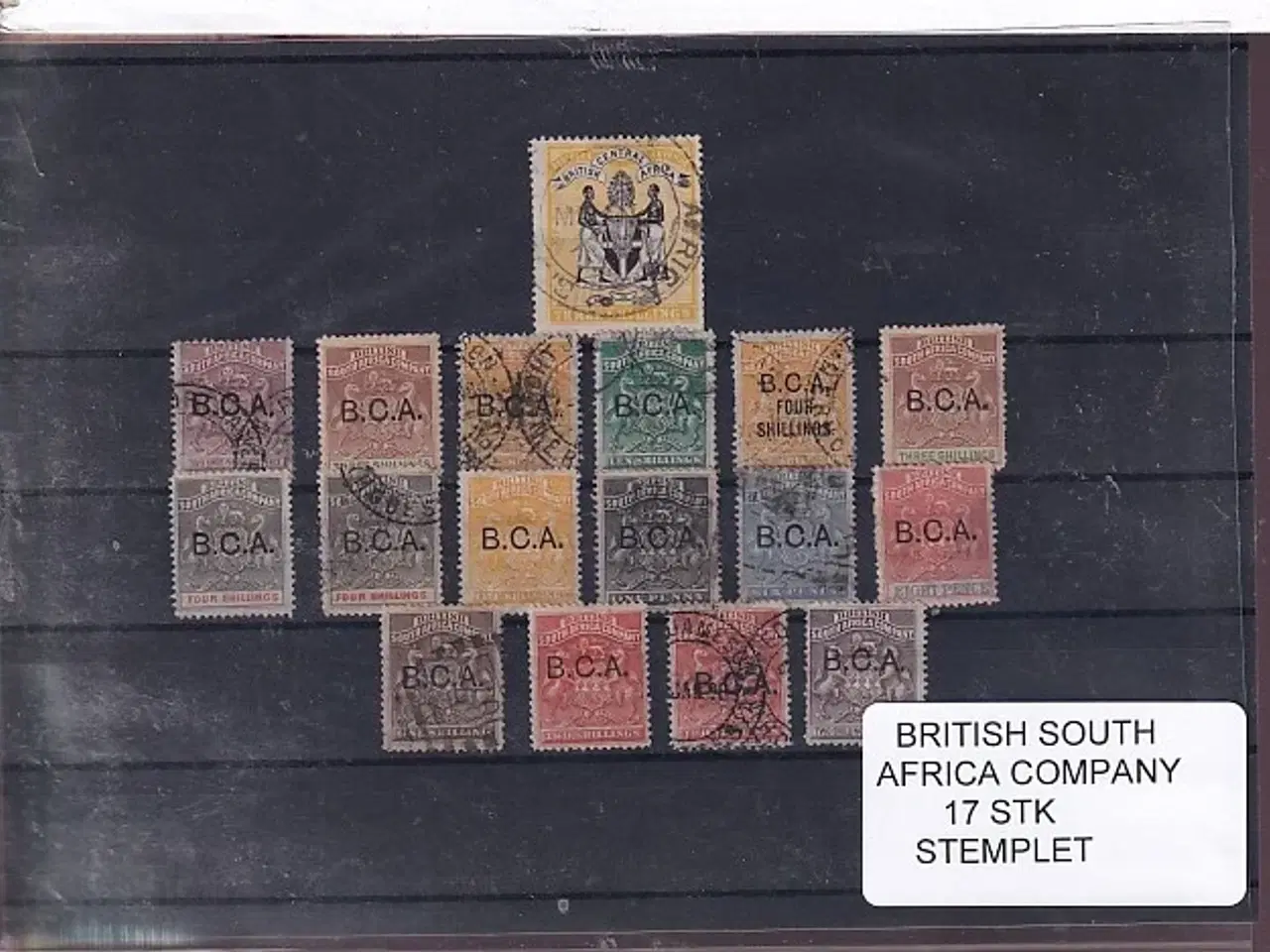 Billede 1 - British South Africa Company - 17 Stk. - Stemplet