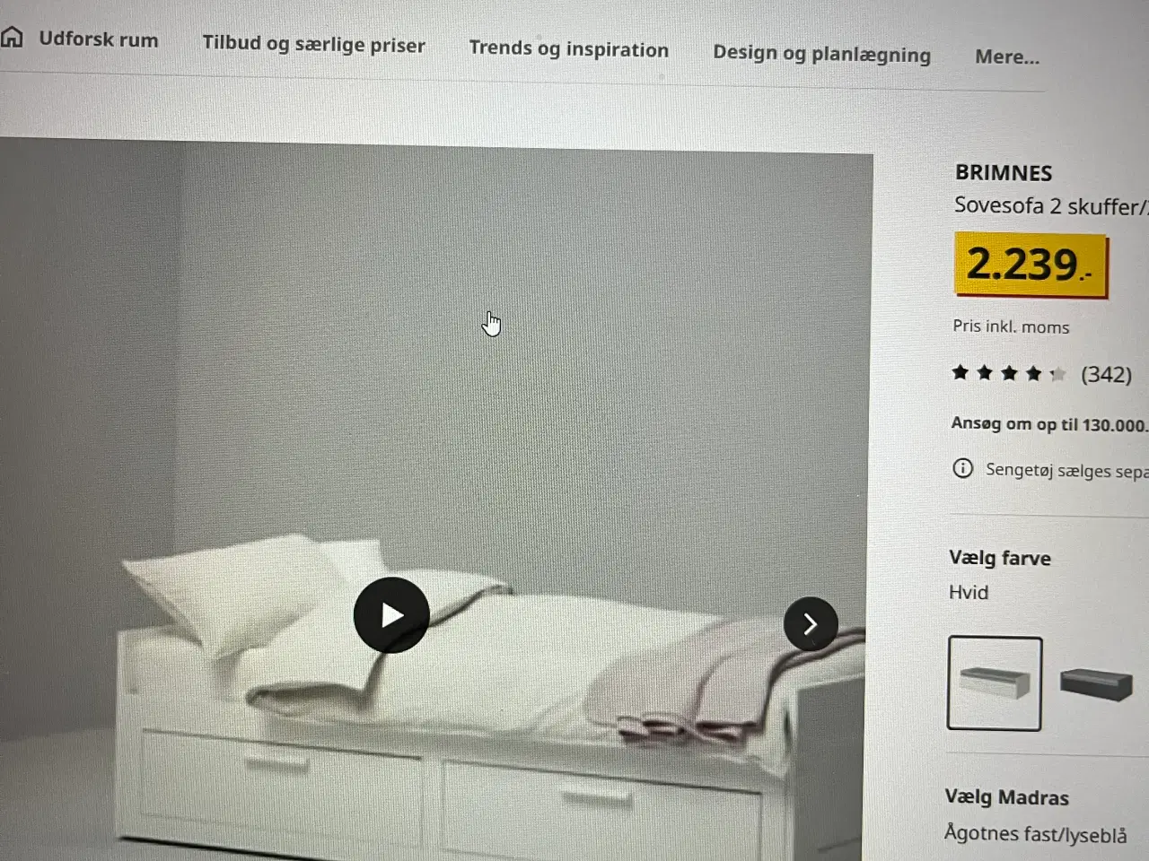 Billede 1 - Sovesofa Bremnes fra IKEA ( dobbelt)