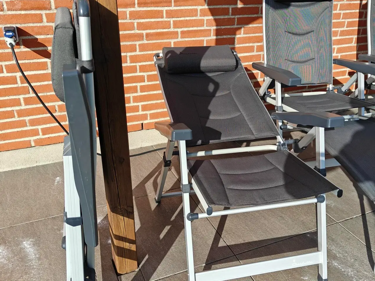 Billede 9 - Isabella campingstole høj ryg nakkespude fodstøtte