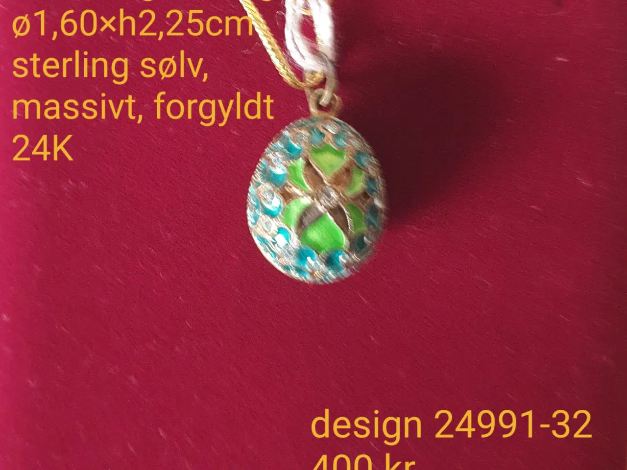 Billede 19 - Vedhæng i sterlingsølv 925 i Fabergé stil