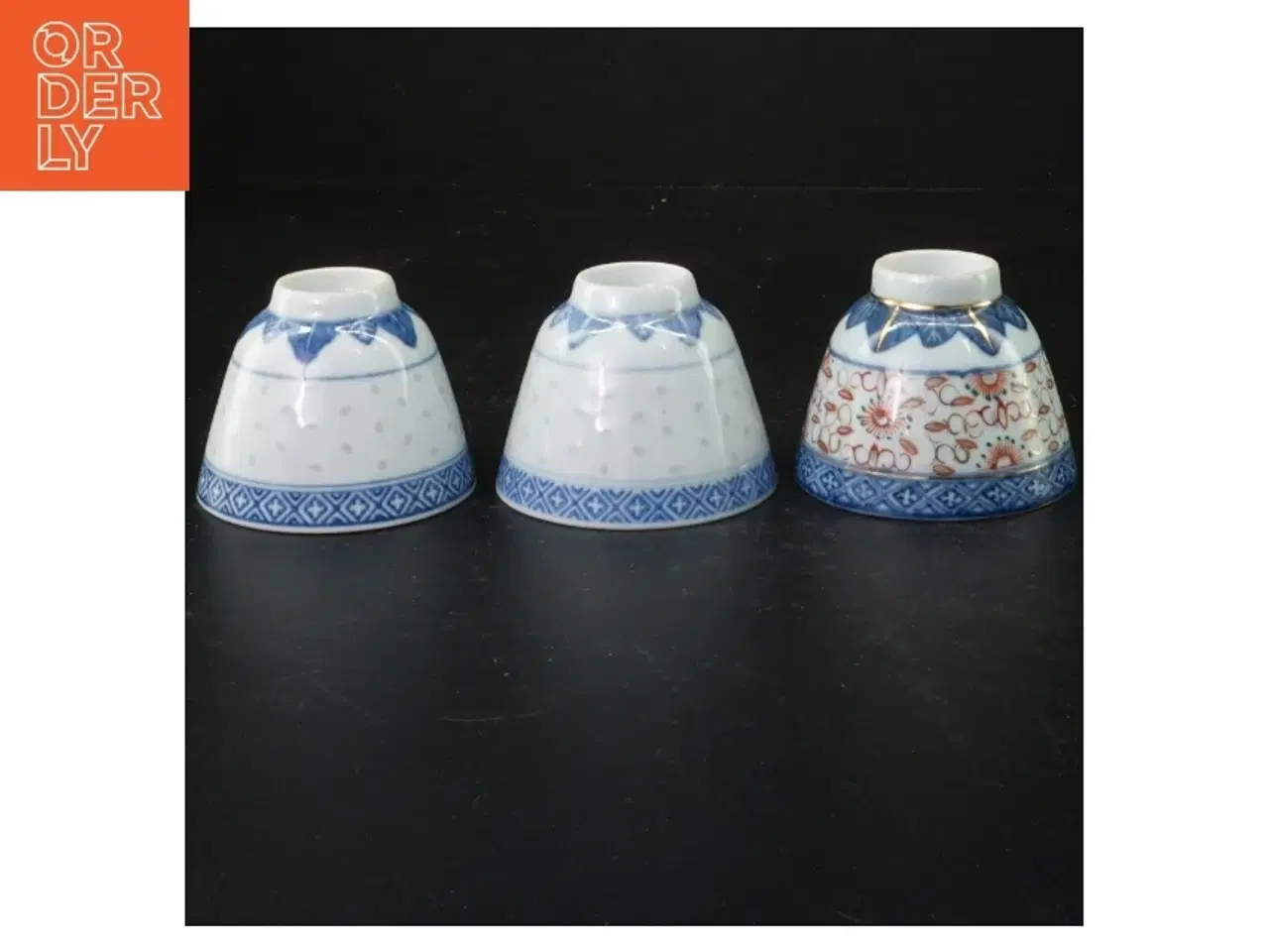 Billede 2 - Porcelænsskåle i blåt og hvidt (str. H 6 cm)