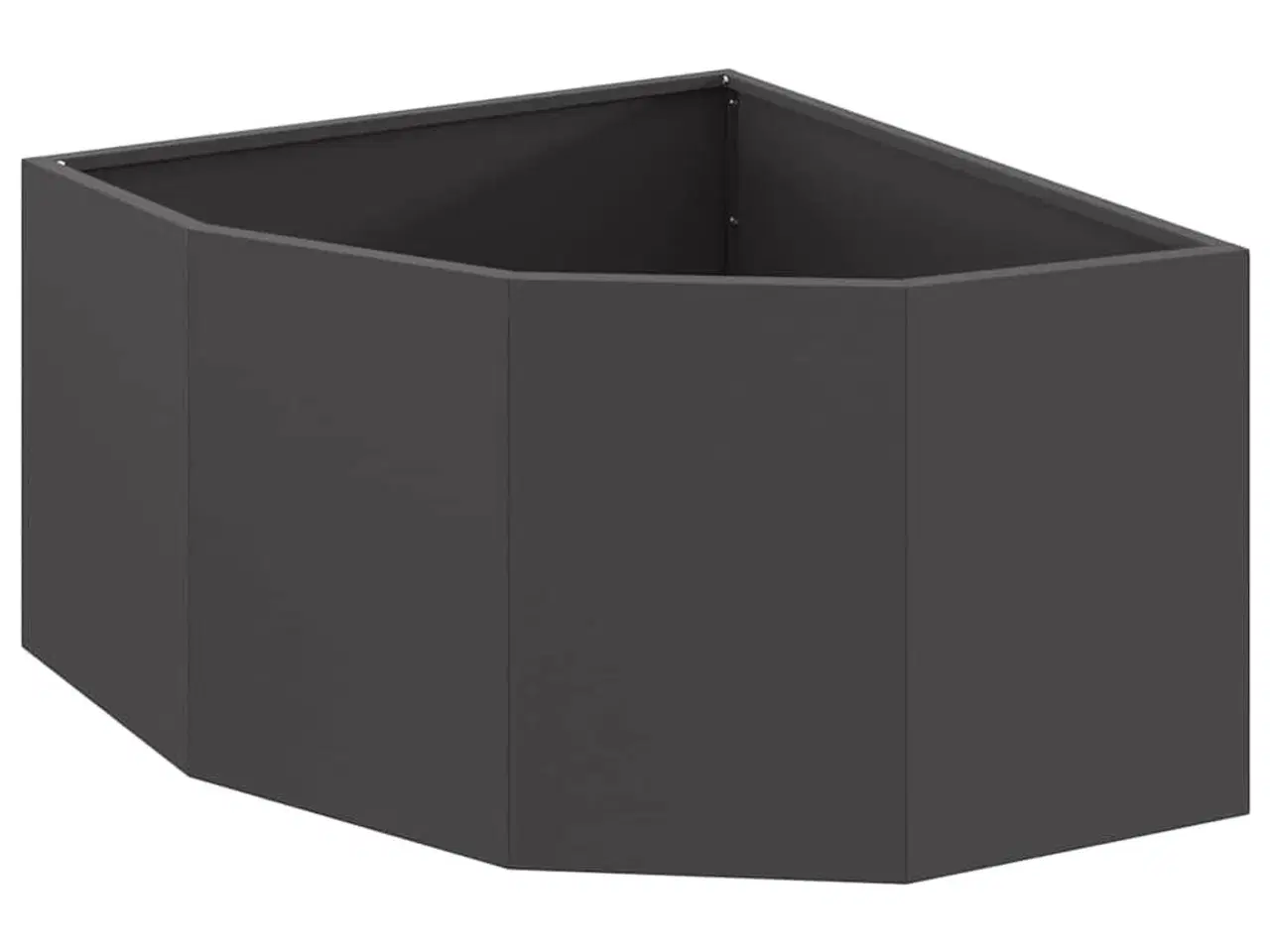 Billede 2 - Hjørne Plantekasse Sort 60 x 60 x 35 cm Stål