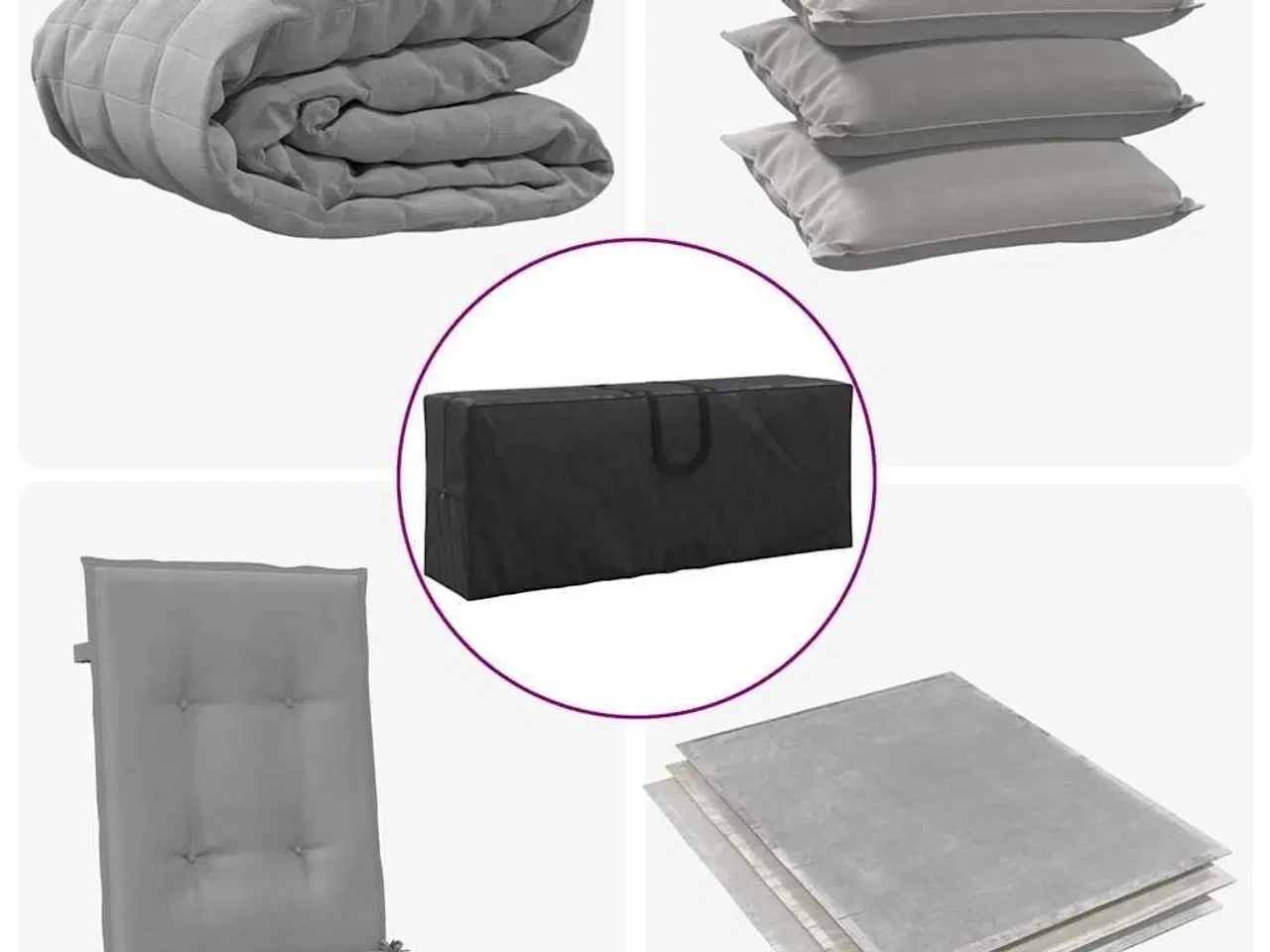 Billede 11 - Udendørs Opbevaringspose Sort 125 x 32 x 50 cm 420D oxford stof