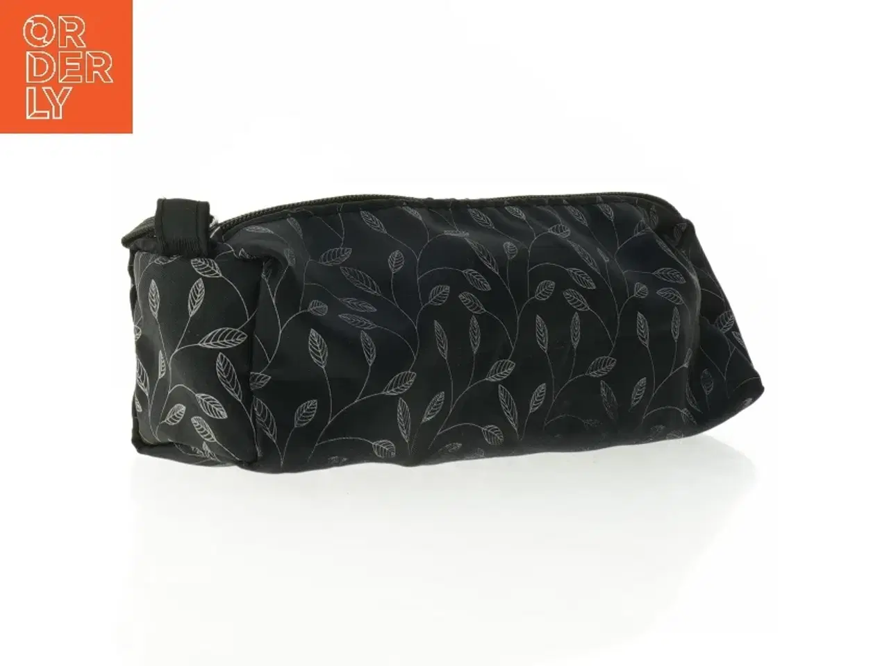 Billede 1 - Sort penalhus med bladtryk (str. 25 cm. ja)