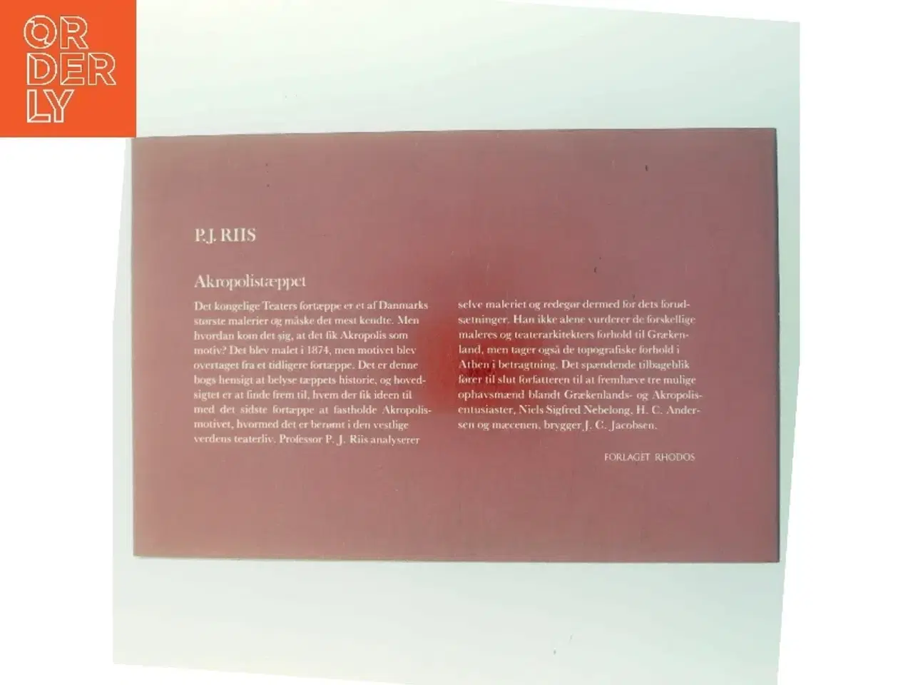 Billede 3 - Akropolistäppet af P. J. Riis (Bog)