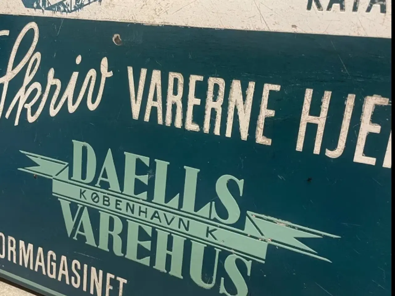 Billede 4 - Emaljeskilt stationsskilt 60x60 daells varehus