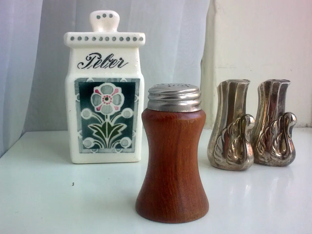 Billede 11 - Teak træ stål RETRO salt peber Dansk VARIANTER