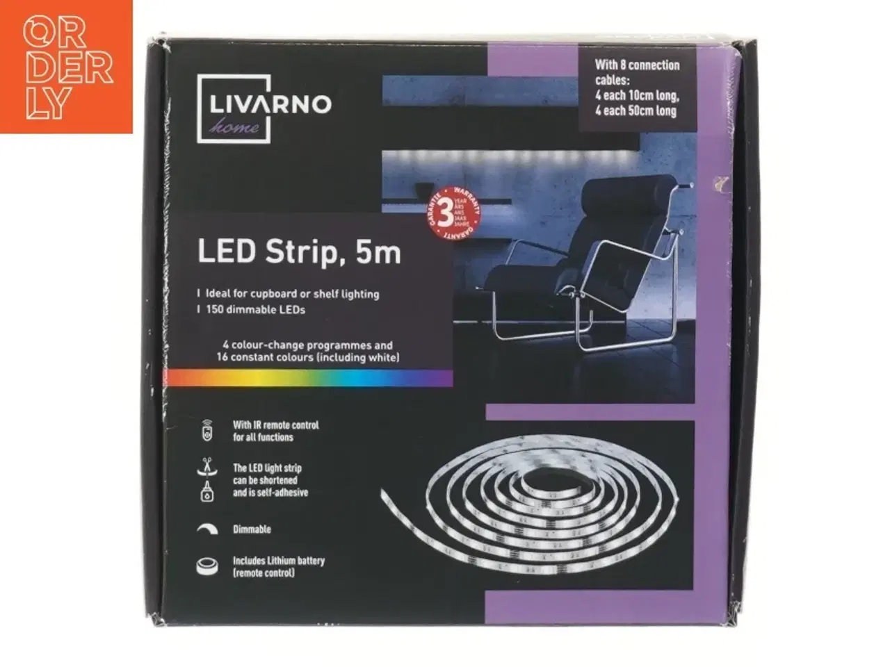 Billede 1 - LED-bånd med fjernbetjening fra LIVARNO (længde 5 meter)