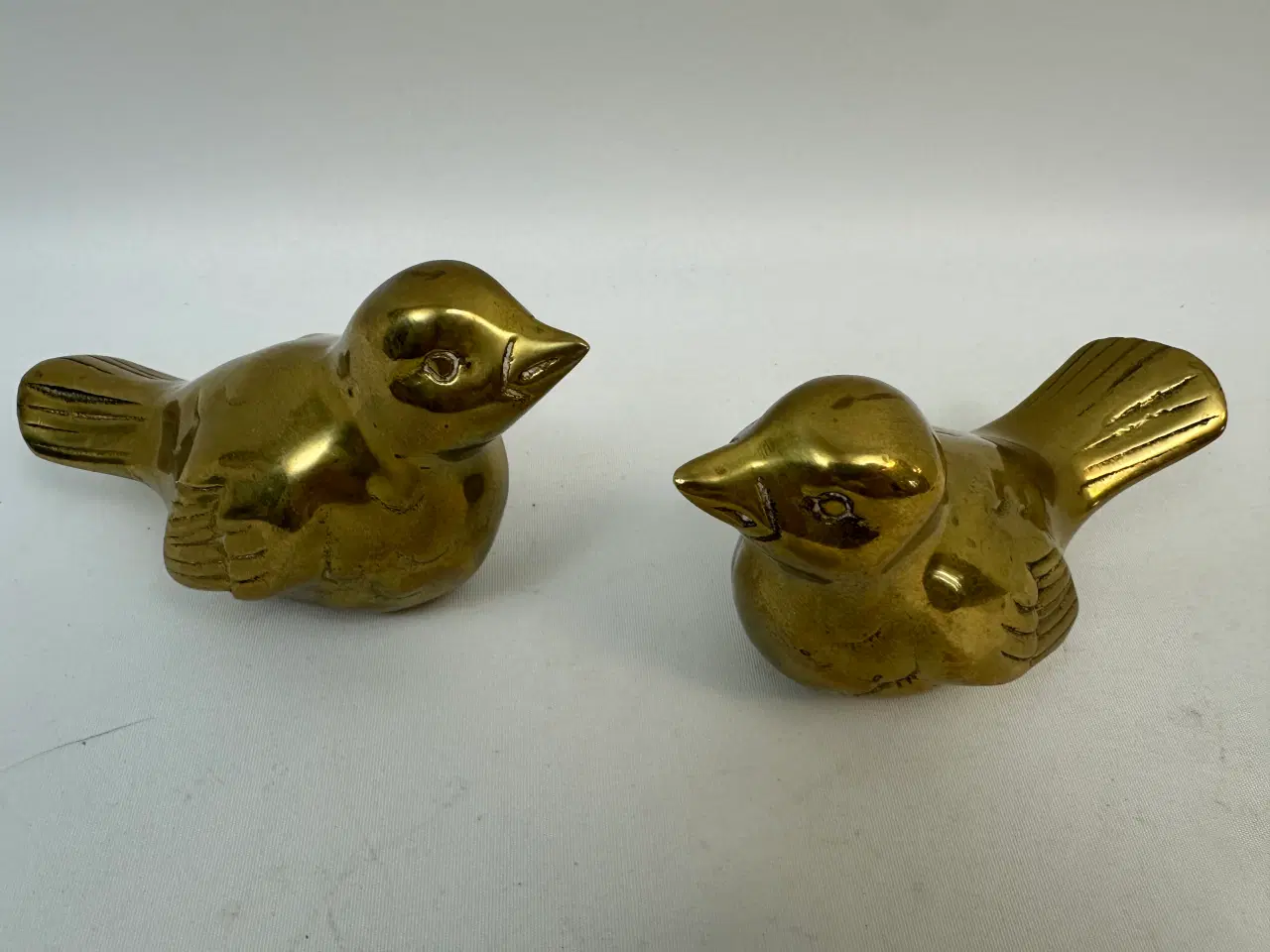 Billede 5 - 2 stk. fugle / spurve i messing (retro)