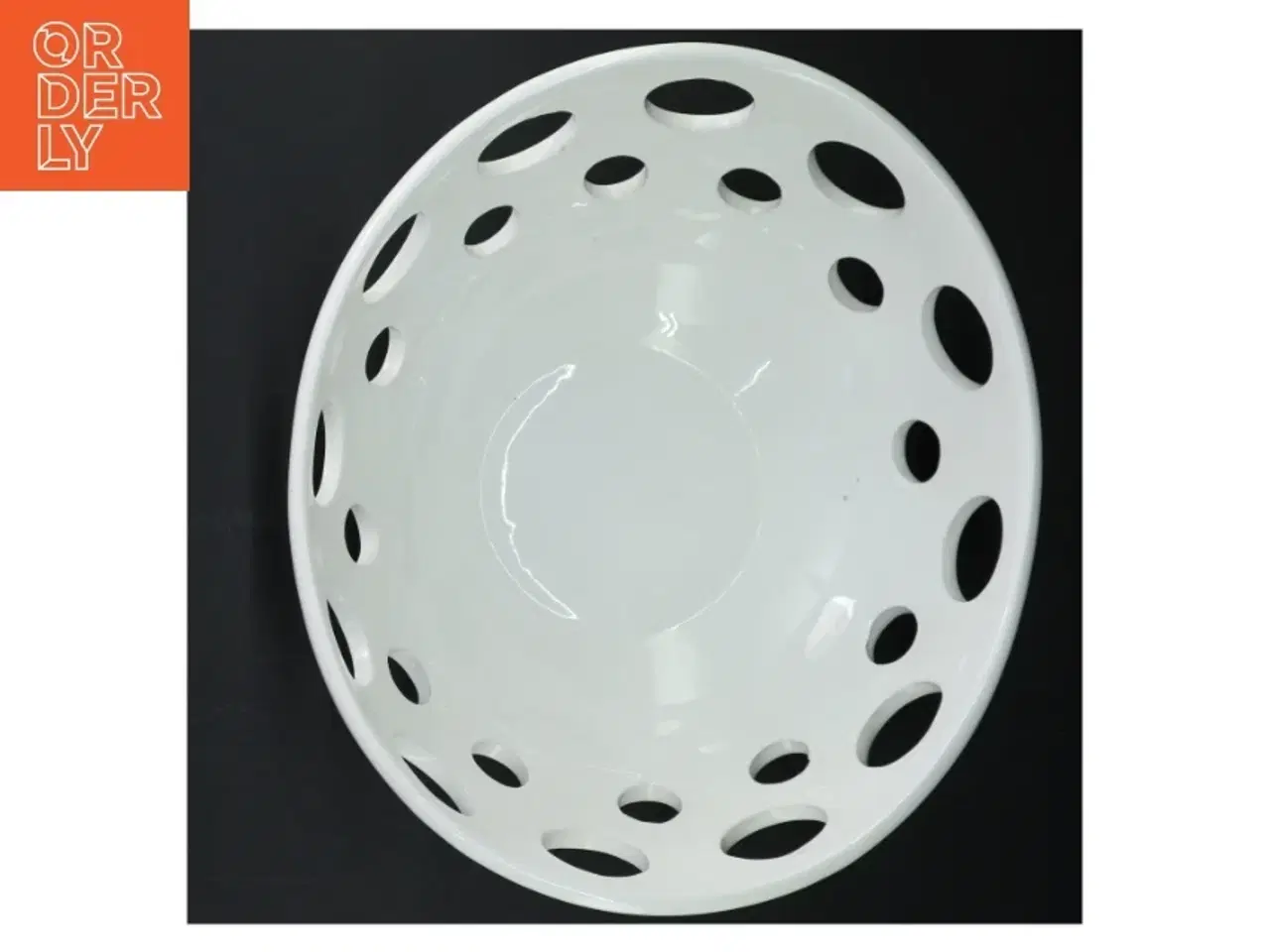 Billede 3 - Hvid porcelæns frugtskål (str. 28 cm)