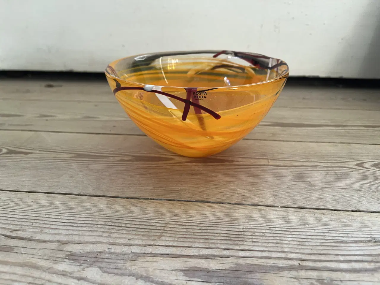 Billede 1 - Orange/gul Kosta Boda glasskål
