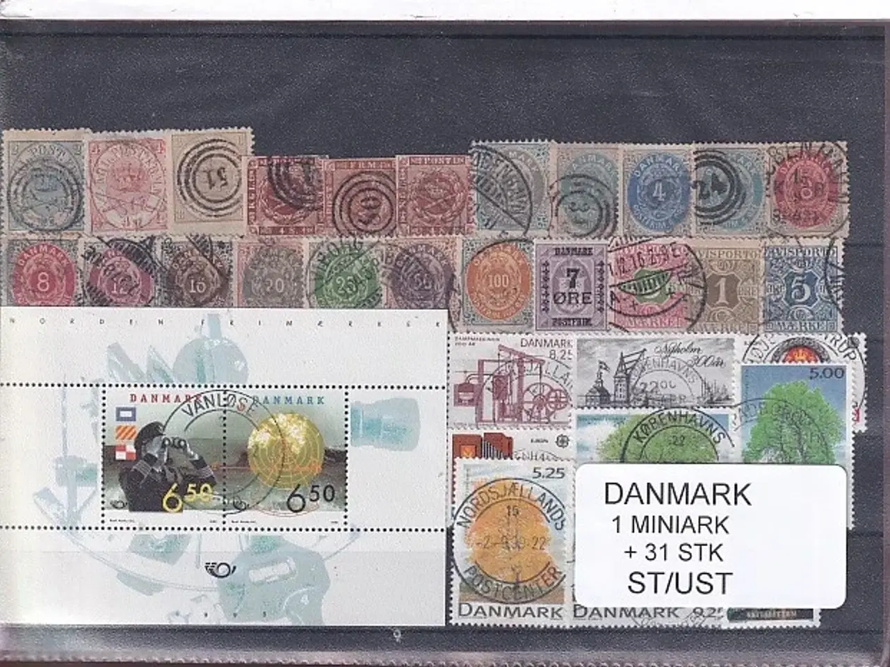 Billede 1 - Danmark Samling - 1 Miniark + 31 Stk. Stemplet/Ustemplet