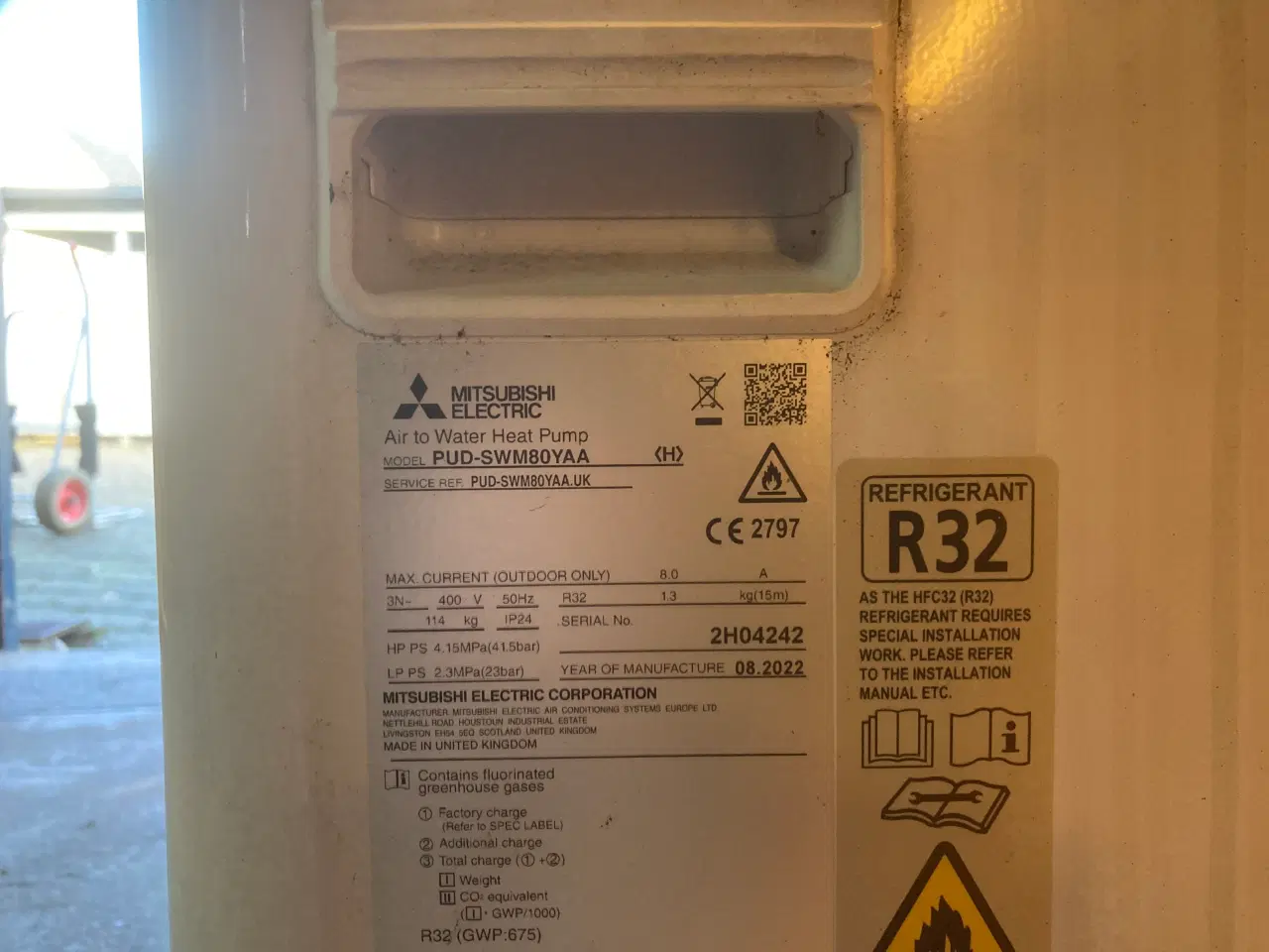 Billede 2 - Mitsubishi Air to Water Heat Pump Outdoor 