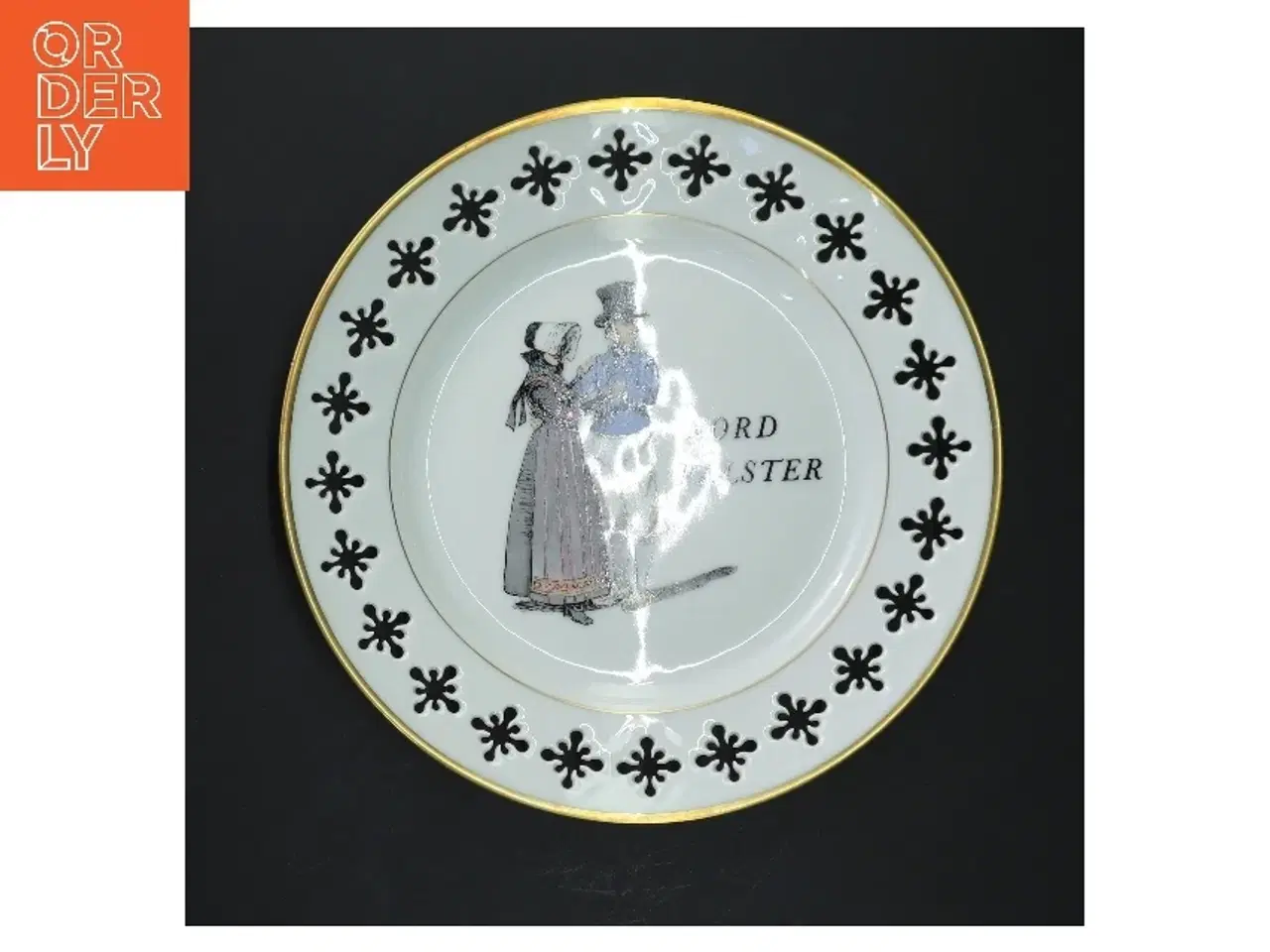 Billede 1 - Porcelænsfad med motiv fra B&G Porcelæn (str. Ø 22 cm)