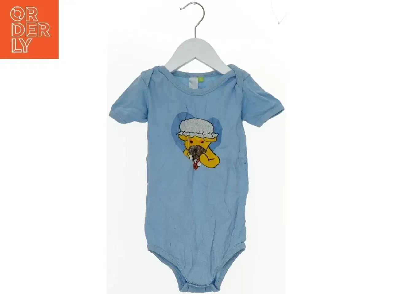 Billede 1 - Blå bodystocking med print (str. 98)