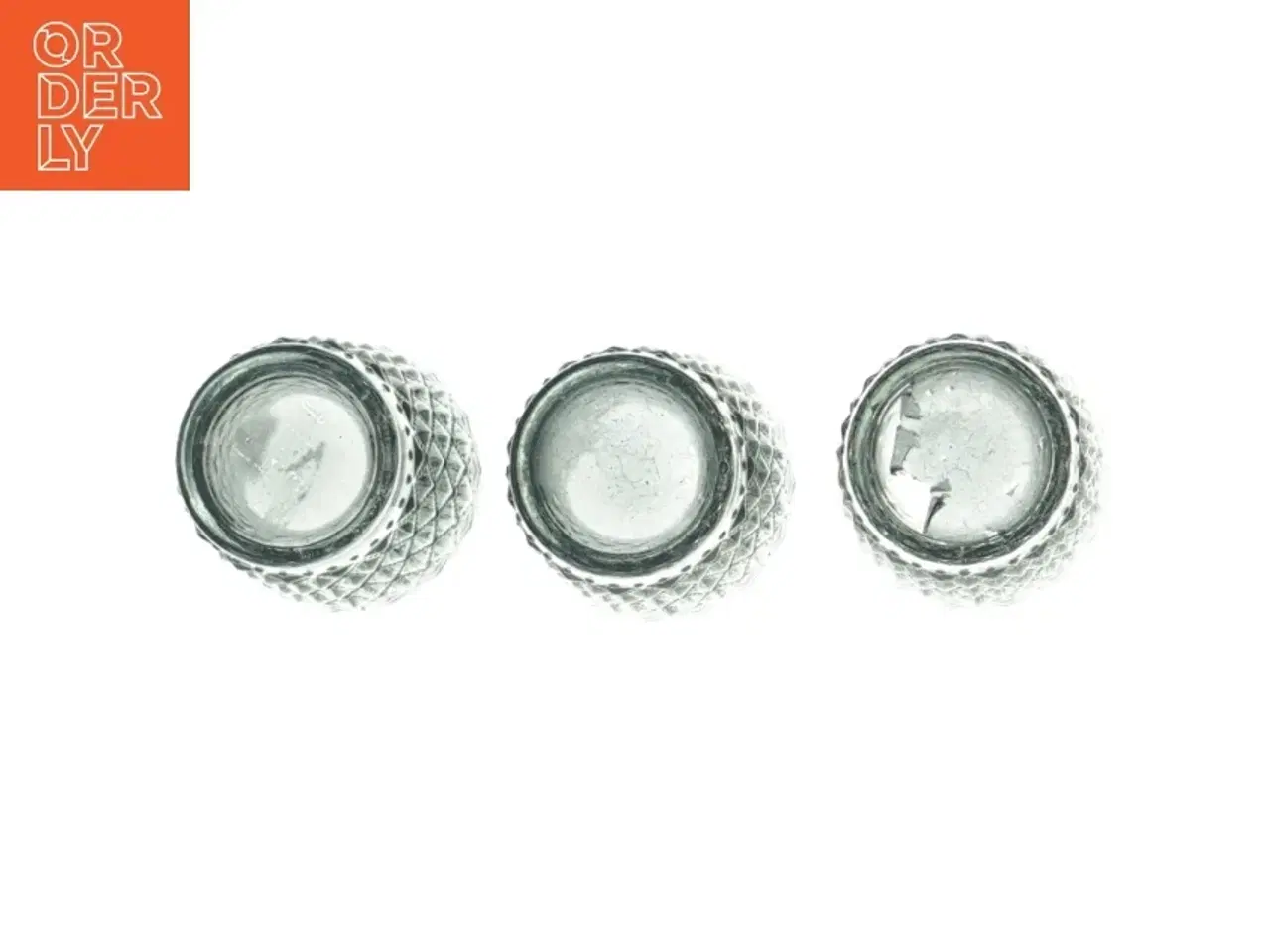 Billede 2 - Glaskrus med præget mønster (str. H 9 cm)