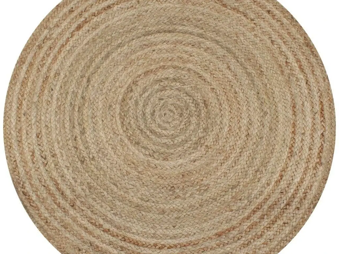 Billede 1 - Tæppe flettet jute 120 cm rund