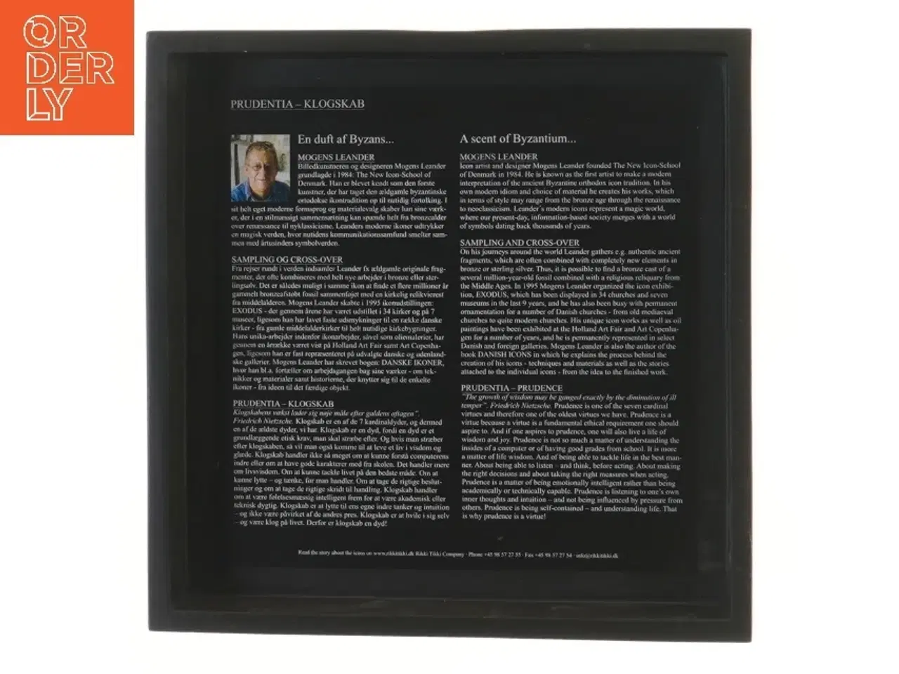 Billede 2 - Dekorativ kunstværk med ramme (str. 22x22 cm)