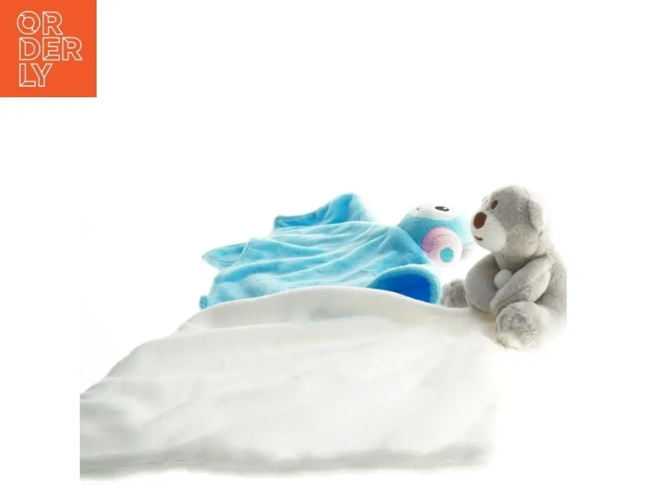 Billede 2 - Tæppe med bamsehoved til børn (str. 24x25 cm)