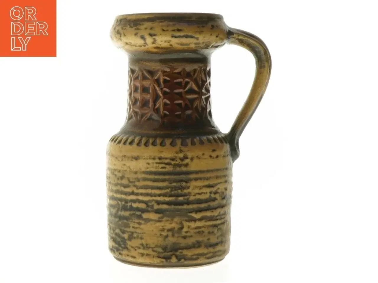 Billede 1 - Keramikkande med håndtag (str. Ø 8,5 cm længde 20 cm)