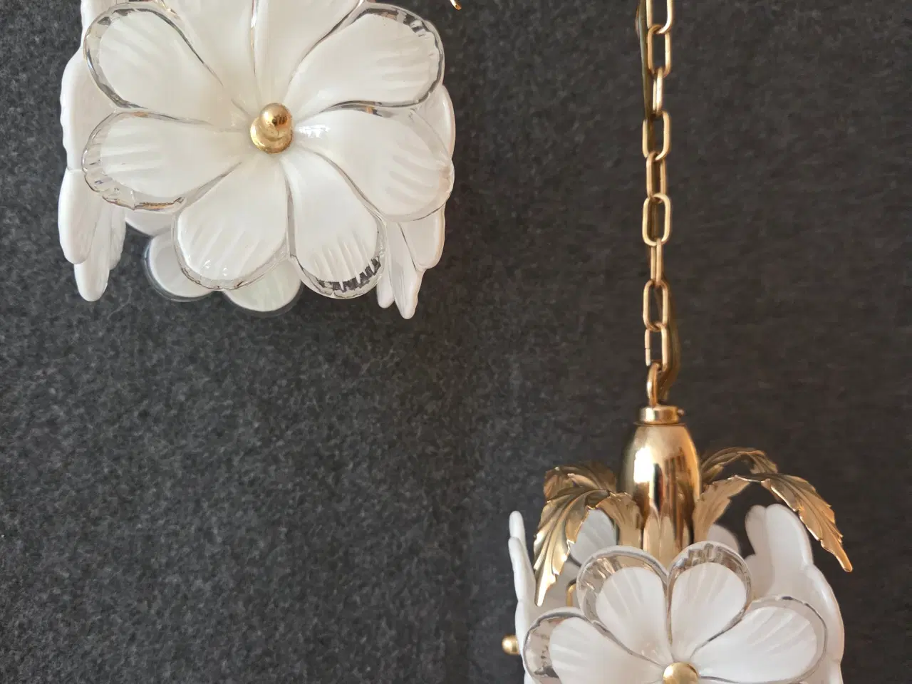 Billede 2 - Lamper med blomster i glas