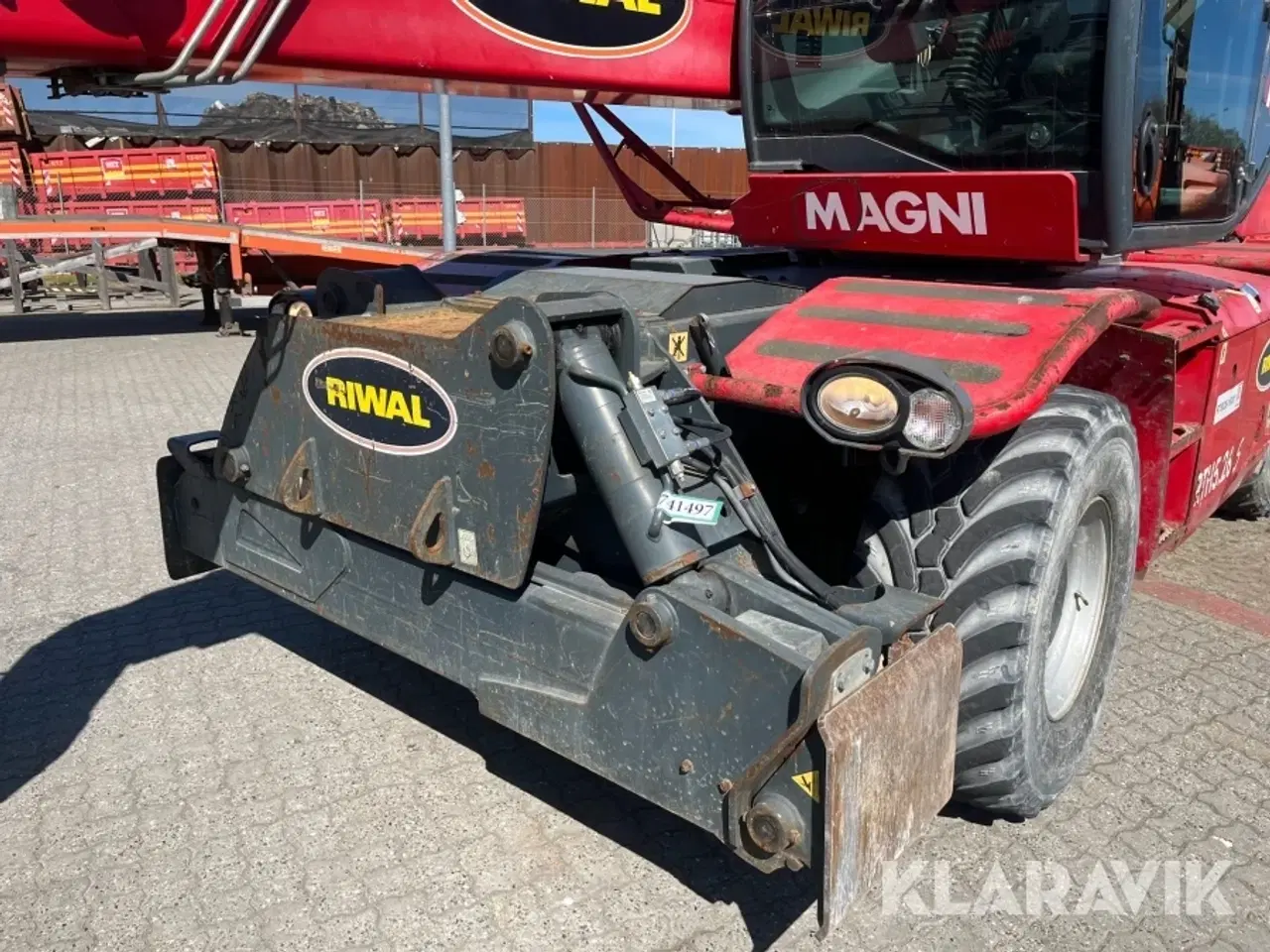 Billede 11 - Rotations Teleskoplæsser Magni RTH5.26 S med kranspil mandskabskurv gafler kranarm