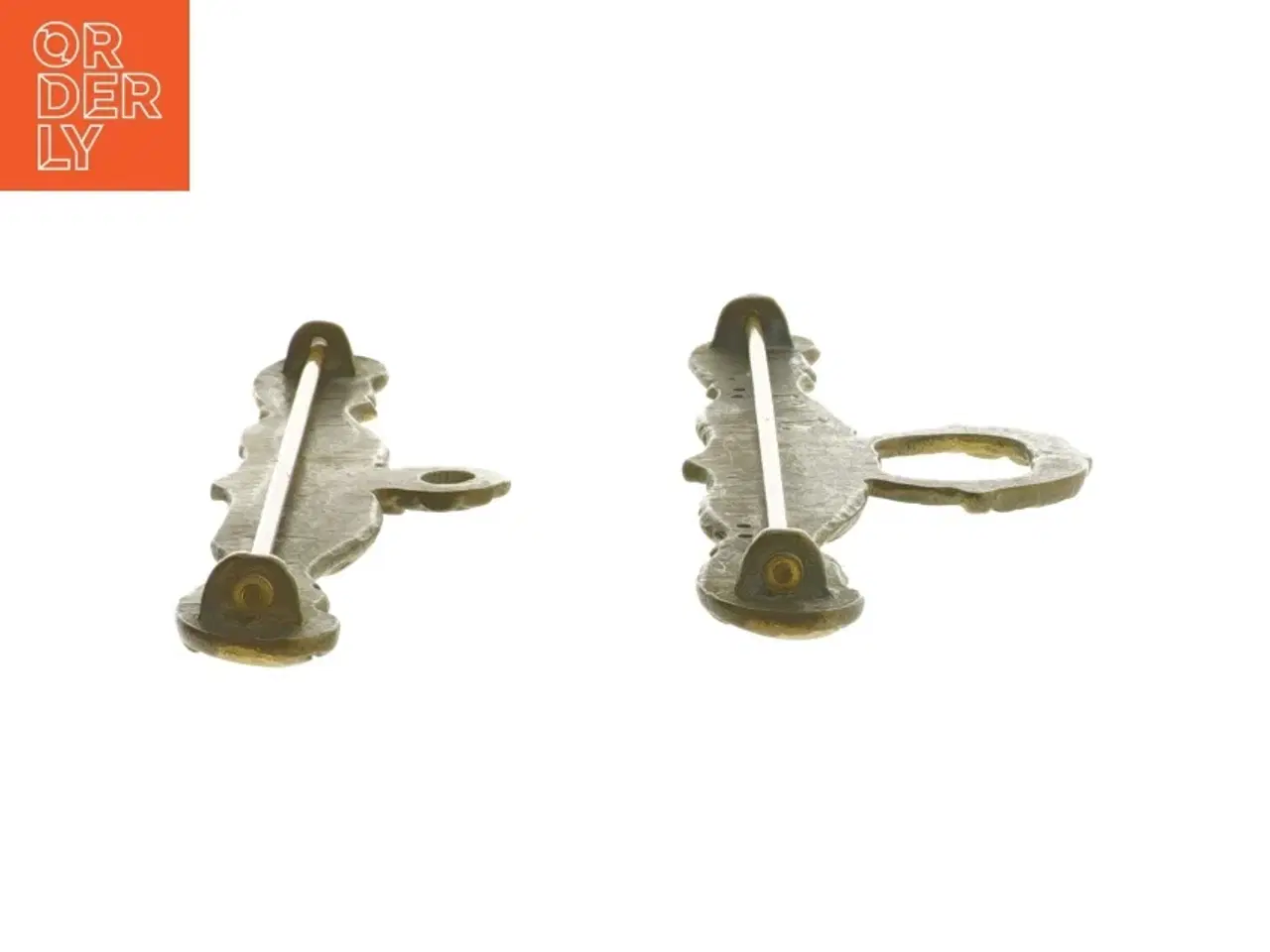 Billede 4 - Antik messing ophæng til klokkestræng(str. 18 cm)
