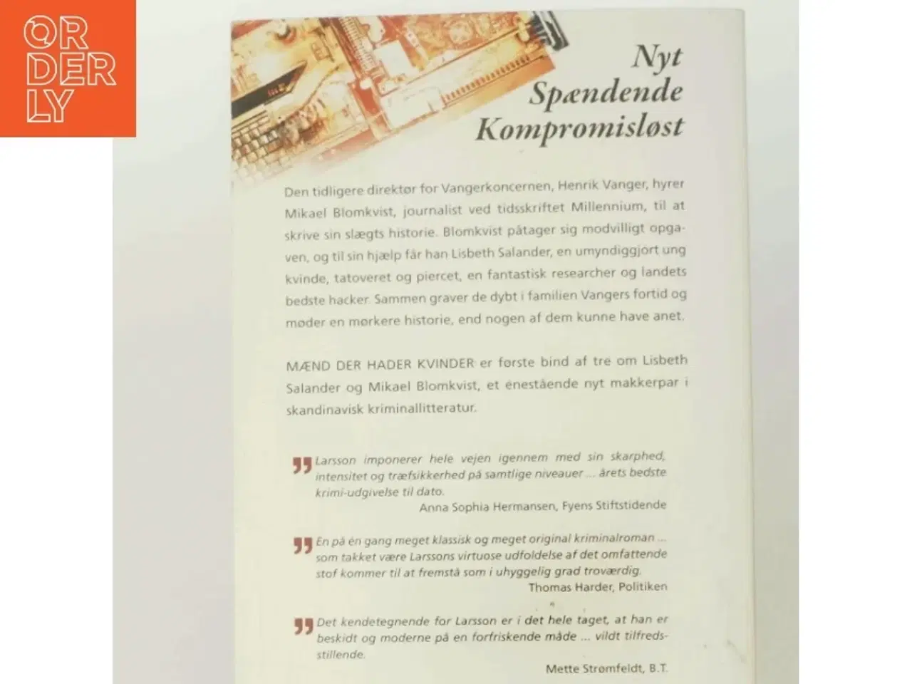 Billede 3 - Mænd der hader kvinder af Stieg Larsson (Bog)