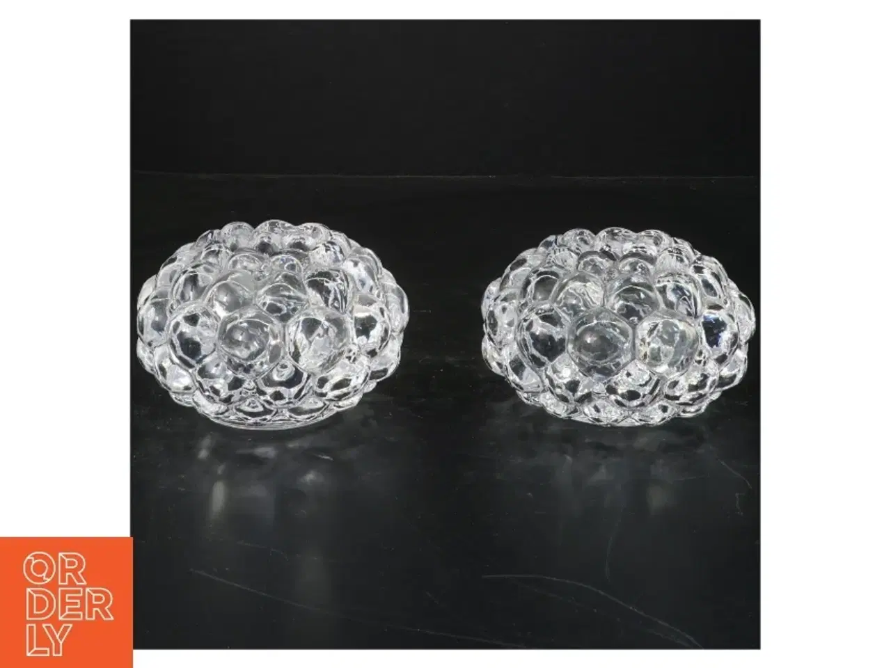 Billede 1 - Orrefos Hallon glasstager til fyrfadslys (str. 10x6 cm)