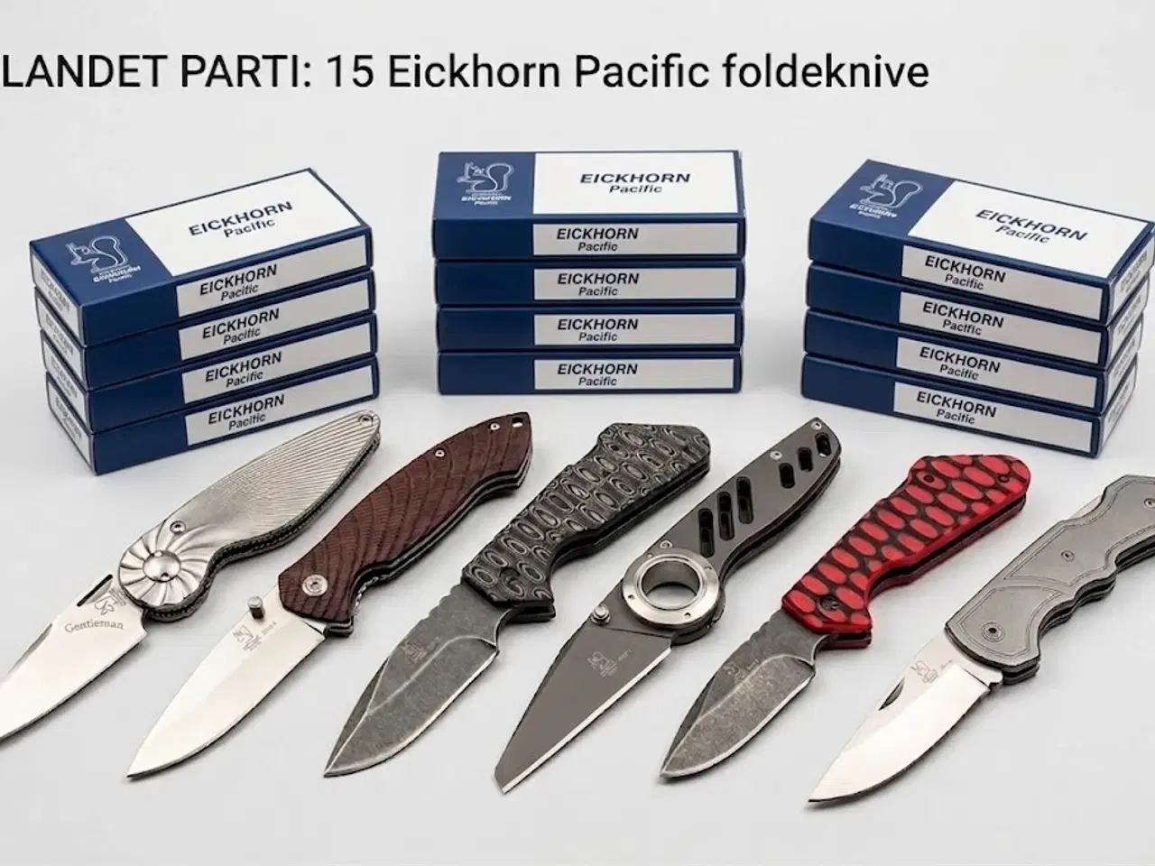 Billede 1 - 15 stk. Eickhorn Pacific foldeknive – samlet lot