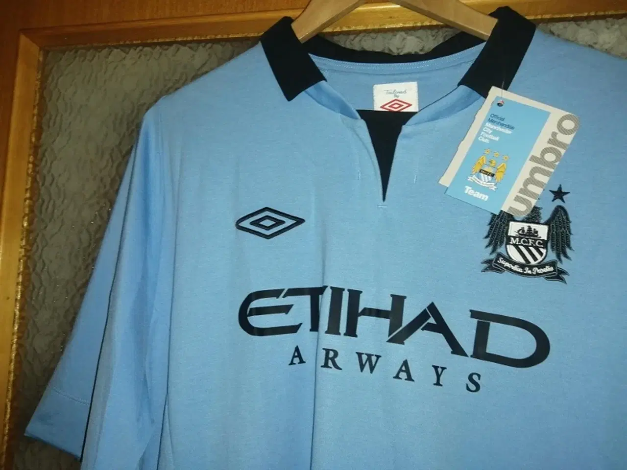 Billede 1 - FODBOLDTRØJE, NY, MANCHESTER CITY HOME 2012, 2XL