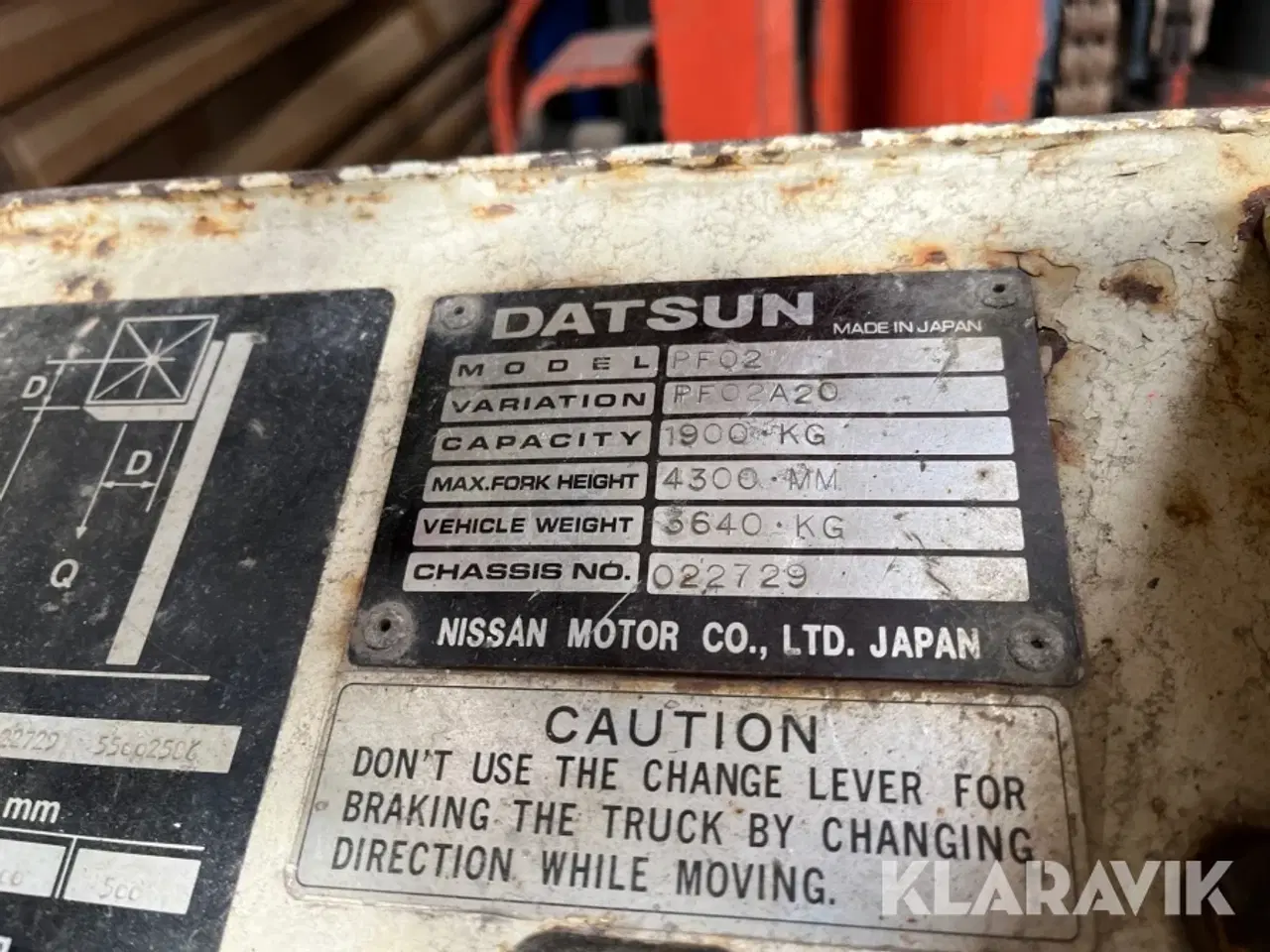 Billede 3 - Gaffeltruck Datsun PF02